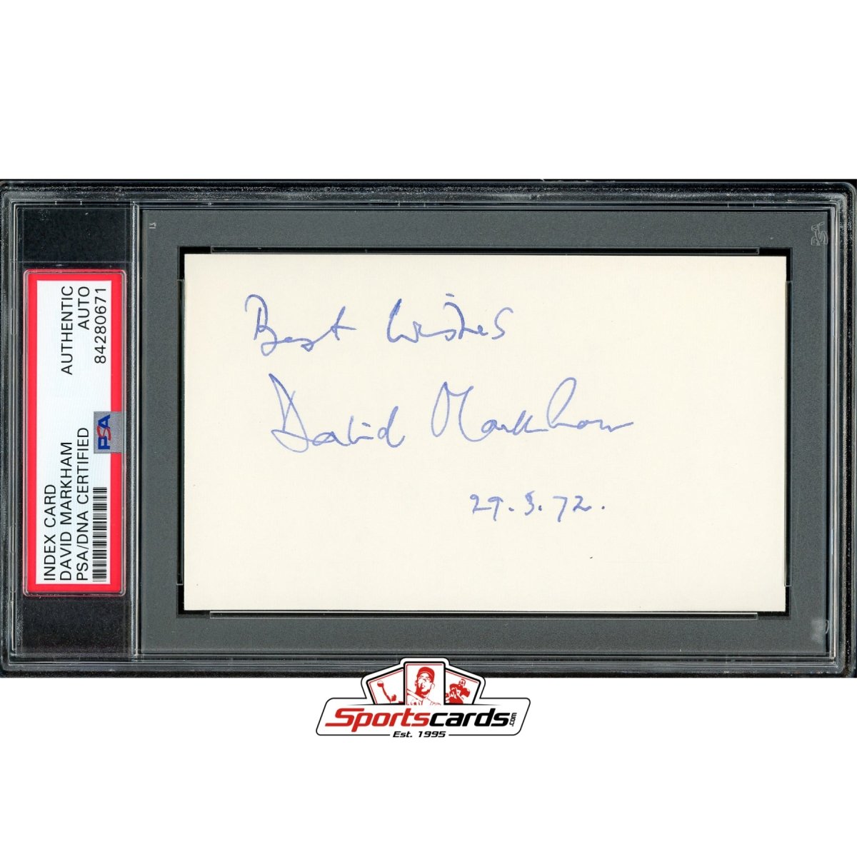 British Actor David Markham (d.1983) Signed 3x5 Autograph PSA/DNA