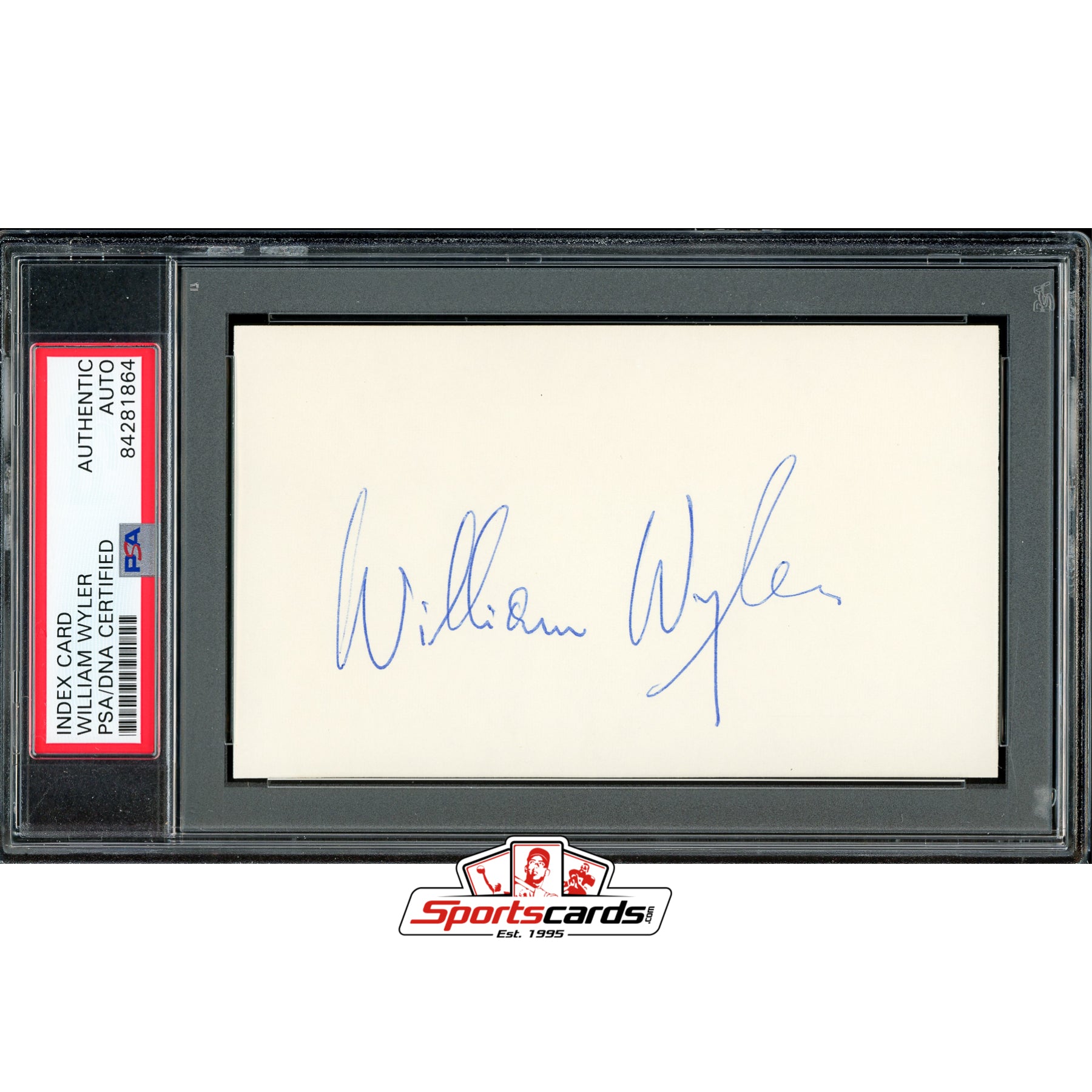 Director William Wyler (d.1981) Signed 3x5 Index Card Autograph PSA/DNA