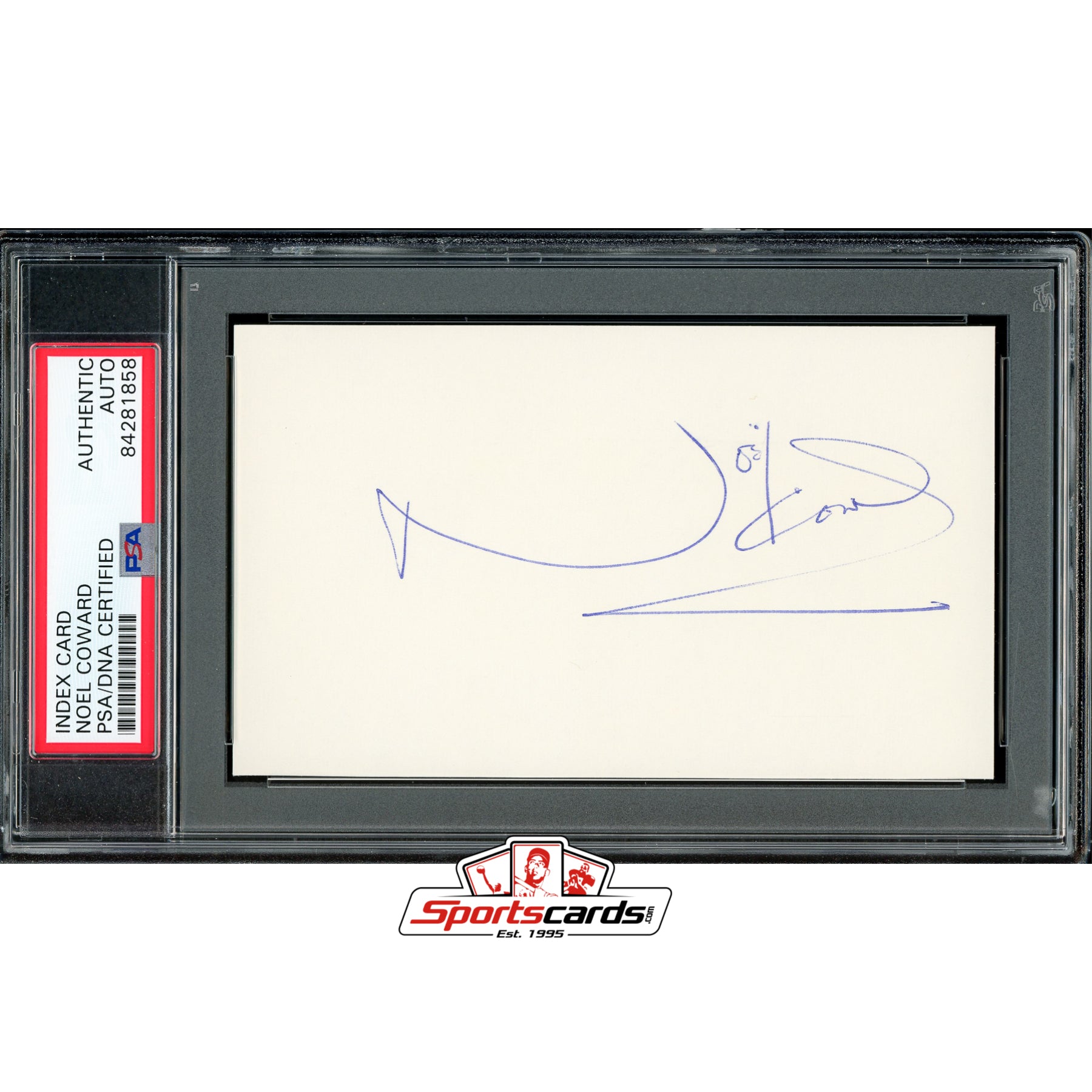 Noel Coward (d.1973) Signed 3x5 Index Card Autograph PSA/DNA