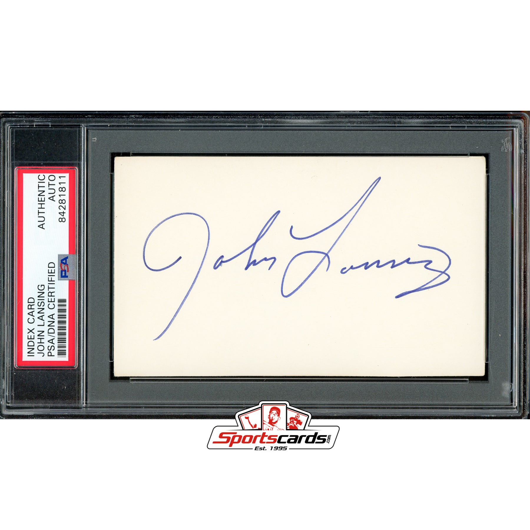 Actor John Lansing (b.1949) Signed 3x5 Autograph PSA/DNA