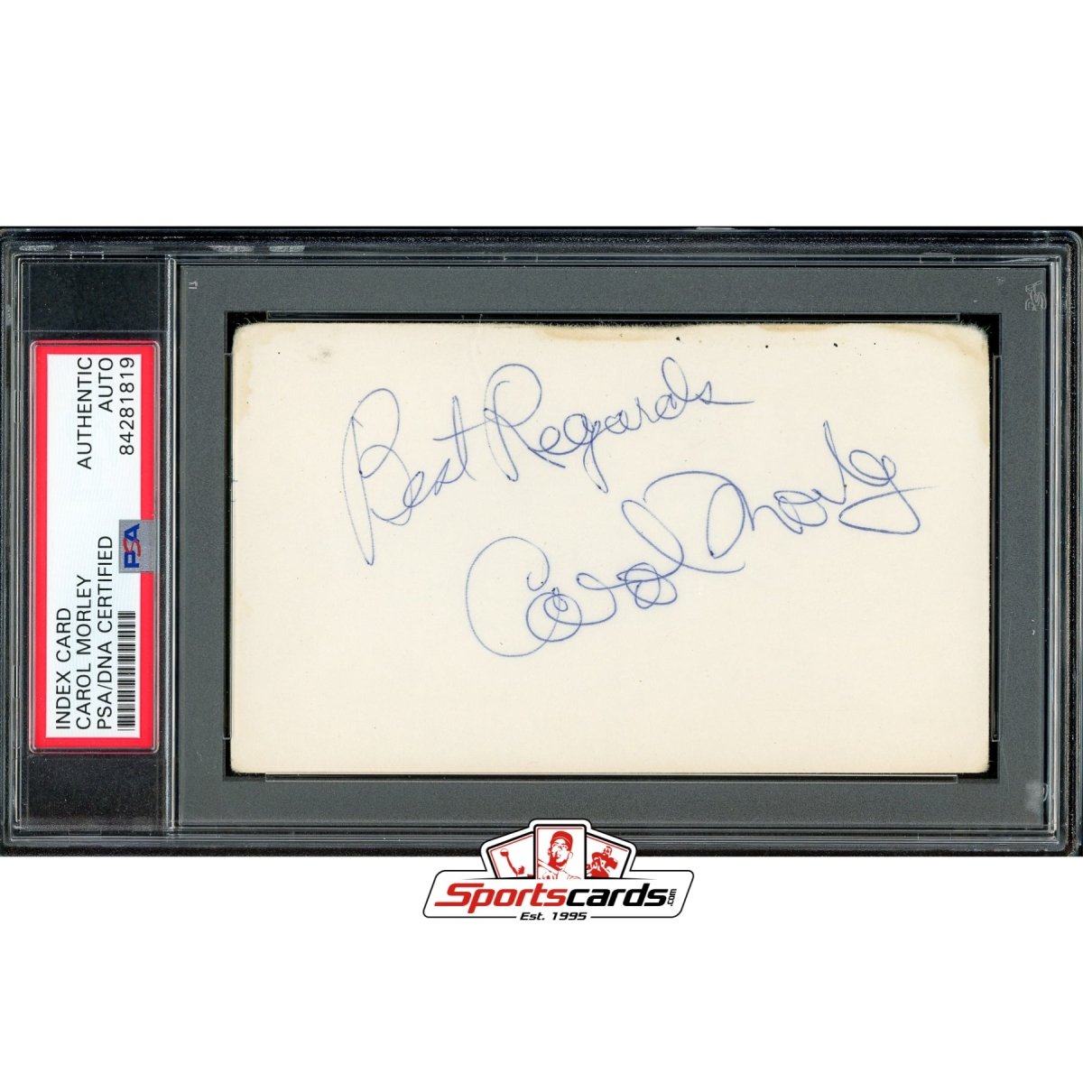 Carol Morley Signed 3x5 Autograph PSA/DNA