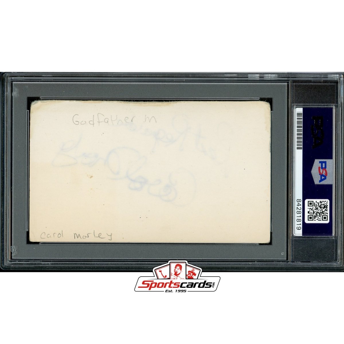 Carol Morley Signed 3x5 Autograph PSA/DNA