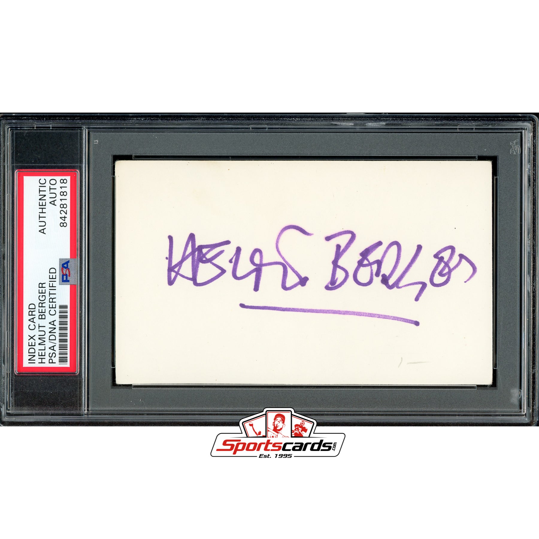 Helmut Berger Signed 3x5 Index Card Autograph PSA/DNA Godfather III Actor