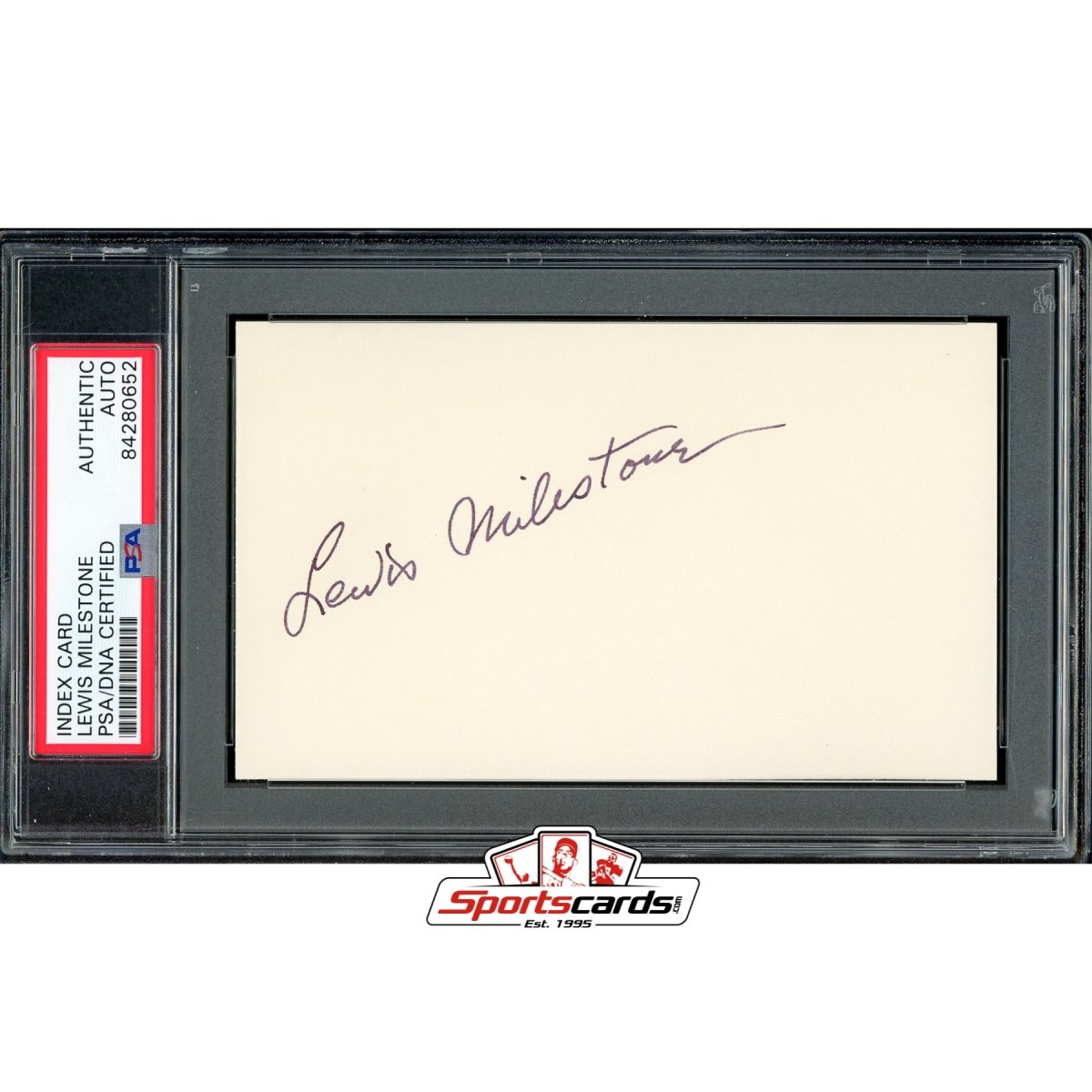 Director Lewis Milestone Signed 3x5 Autograph Card Academy Award Winner