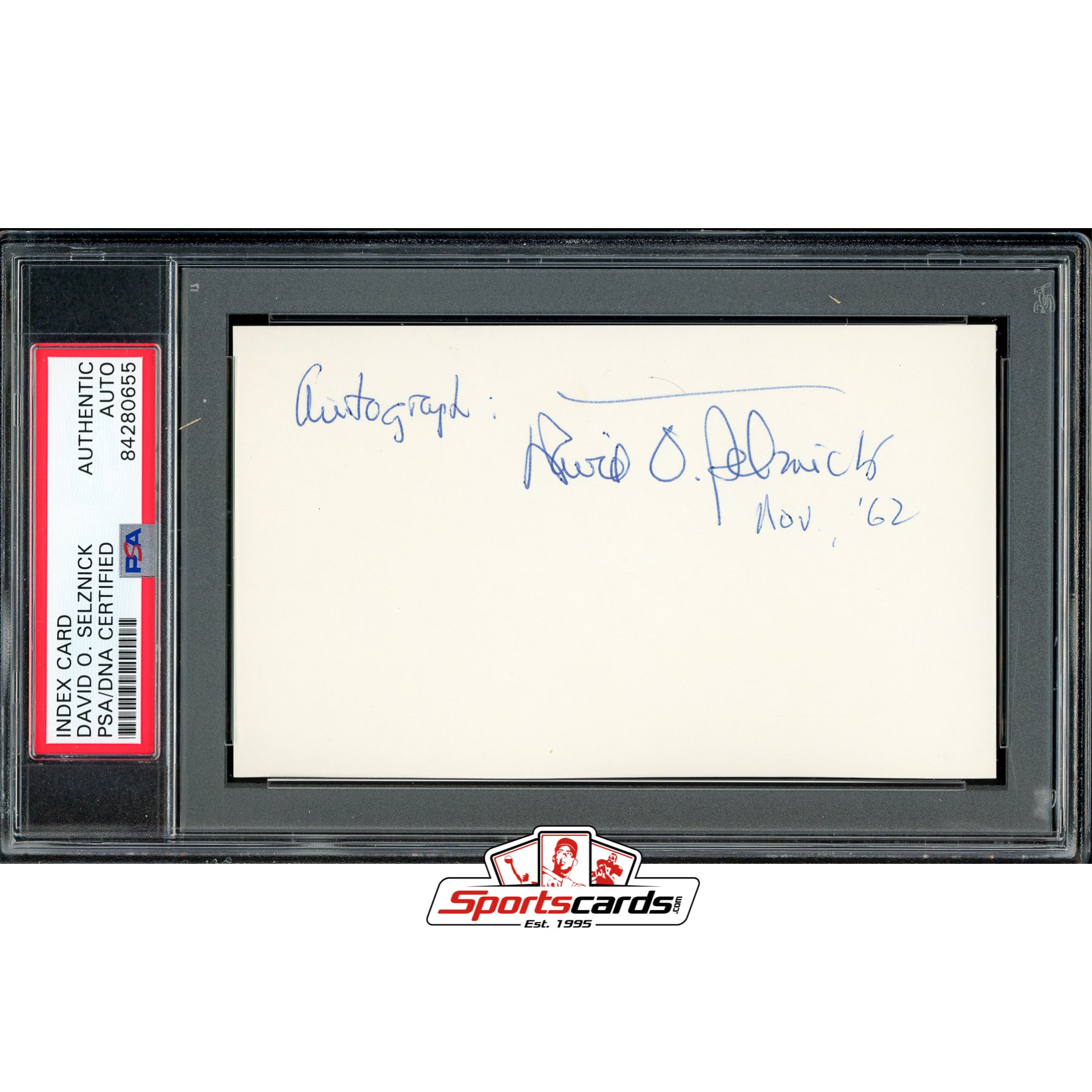 David O. Selznick Signed 3x5 Autograph PSA/DNA Gone With The Wind