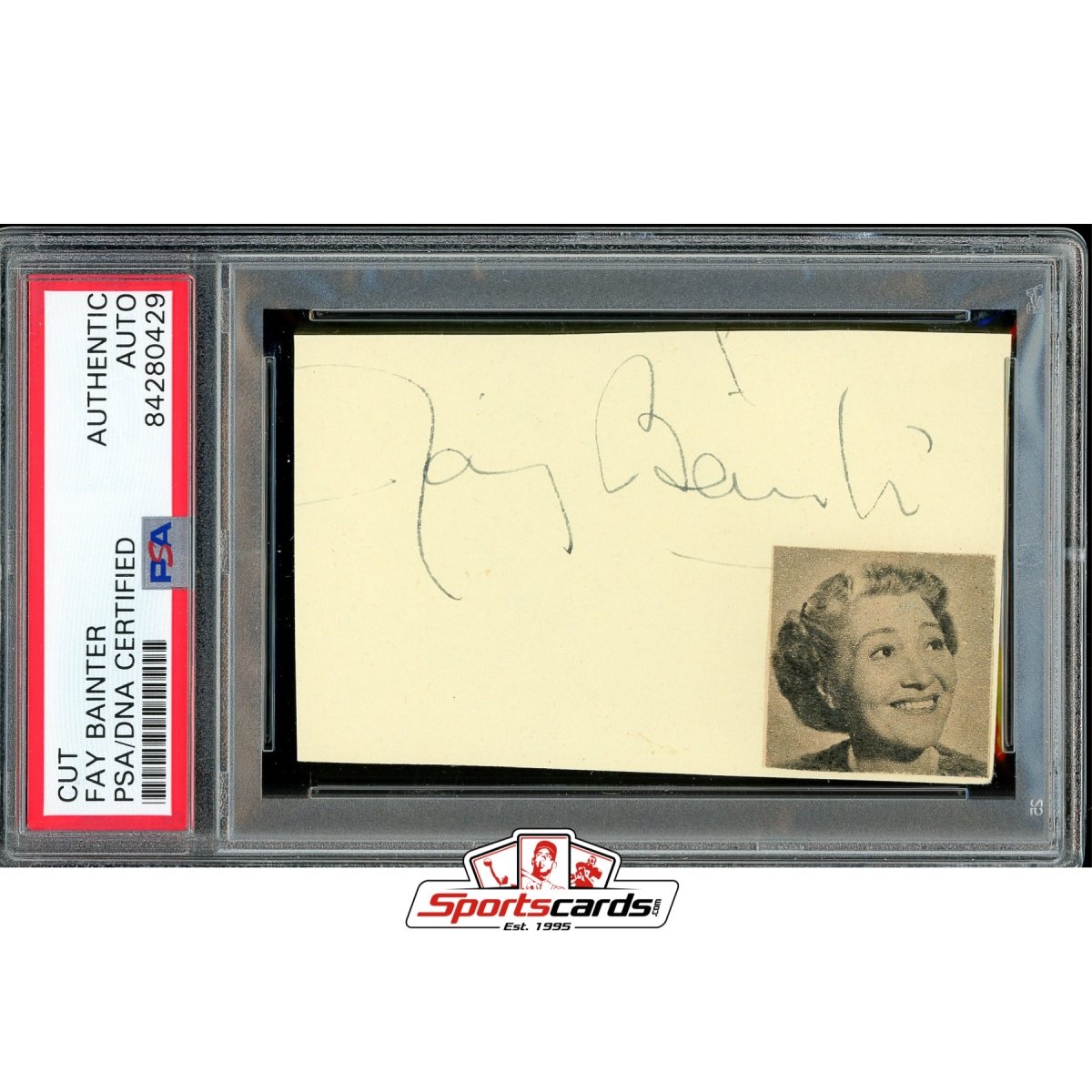 Actress Fay Bainter (d. 1968) Signed Cut Autograph PSA/DNA