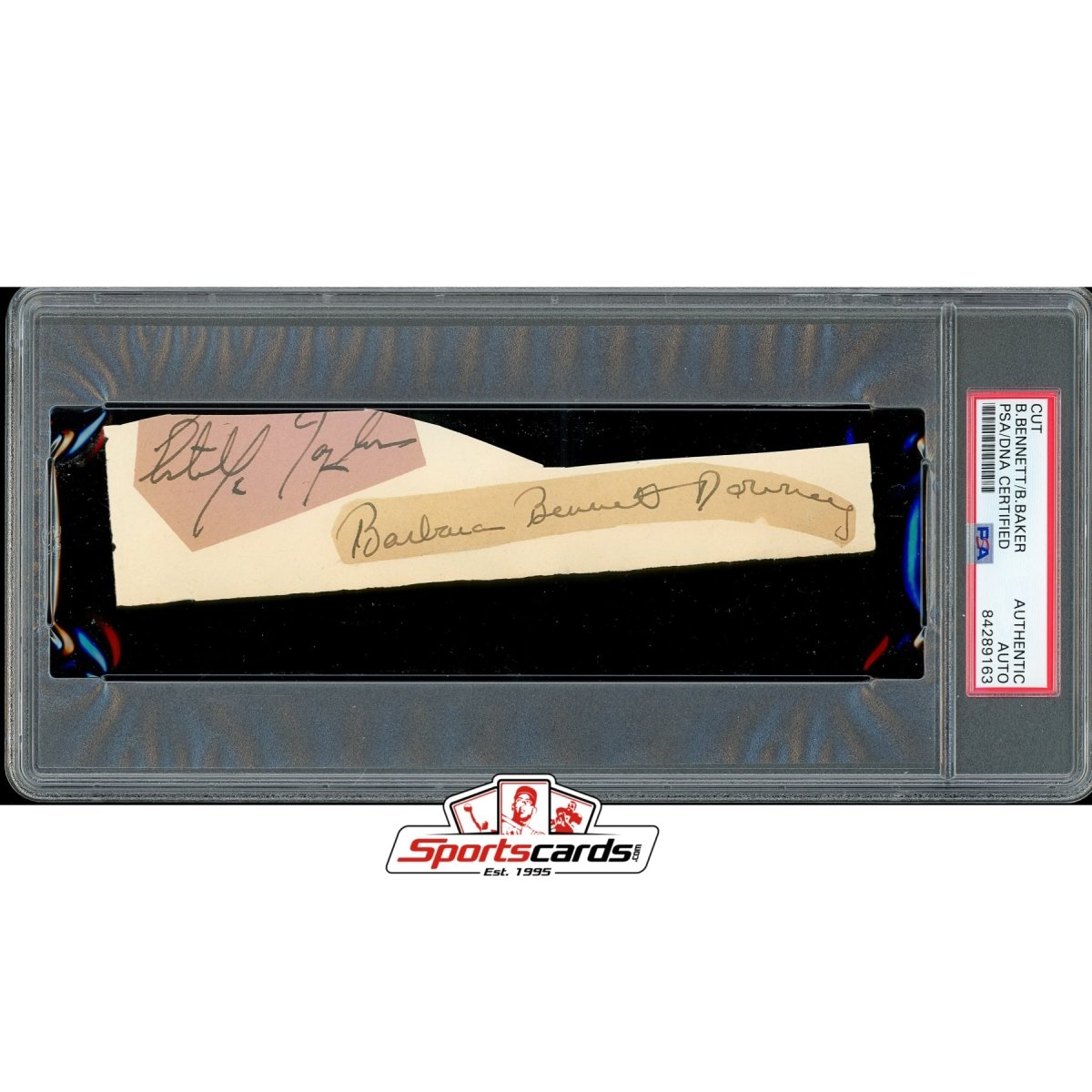 Barbara Bennett &amp; Benny Baker Signed Cut Autograph PSA/DNA