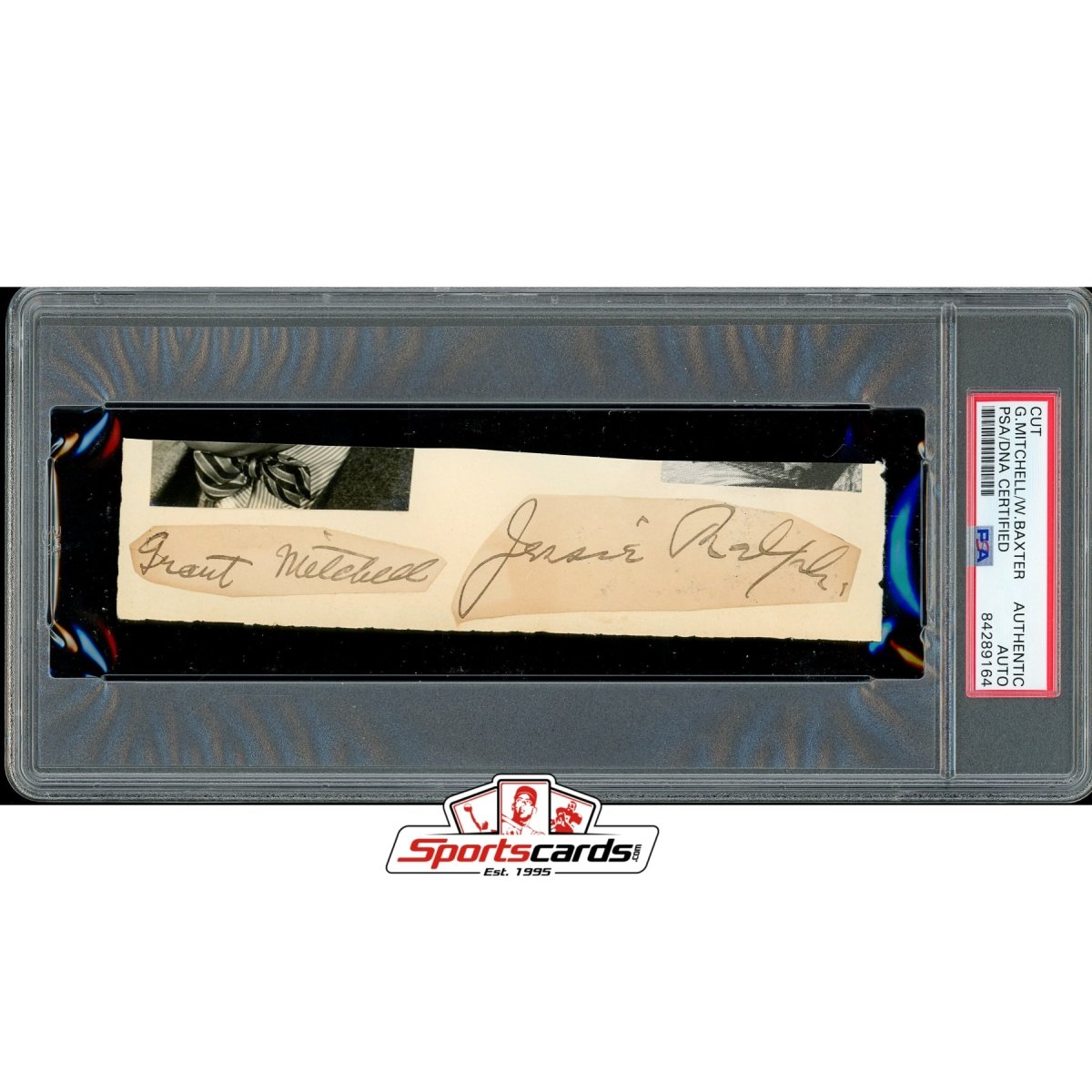 Grant Mitchell & Warner Baxter Signed Cut Autograph PSA/DNA