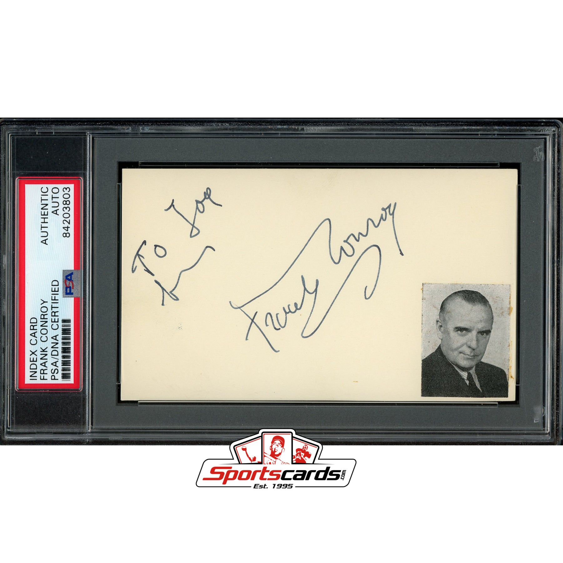 Frank Conroy (d.1964) Signed Auto 3x5 Index Card PSA/DNA Actor Grand Hotel