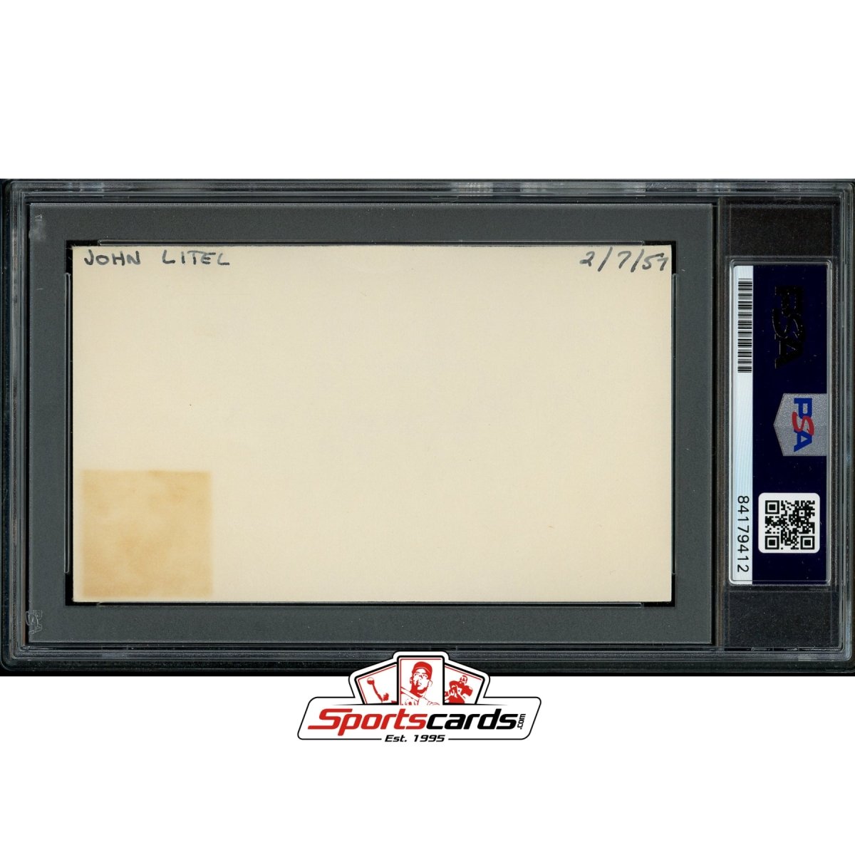 John Litel (d.1972) Signed Auto 3x5 Index Card PSA/DNA Actor