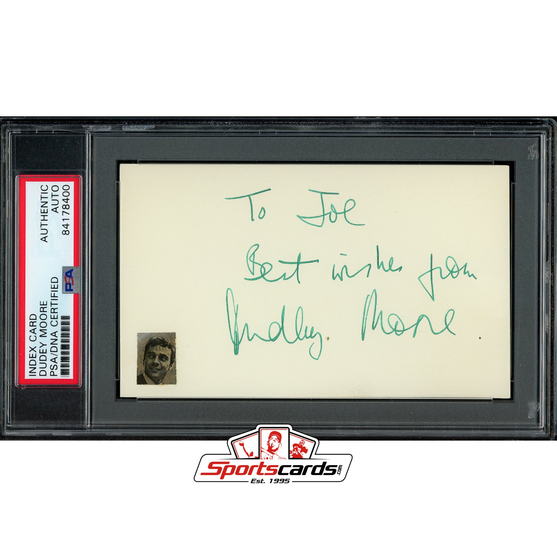 Dudley Moore (d.2002) Signed Auto 3x5 Index Card PSA/DNA Actor Arthur