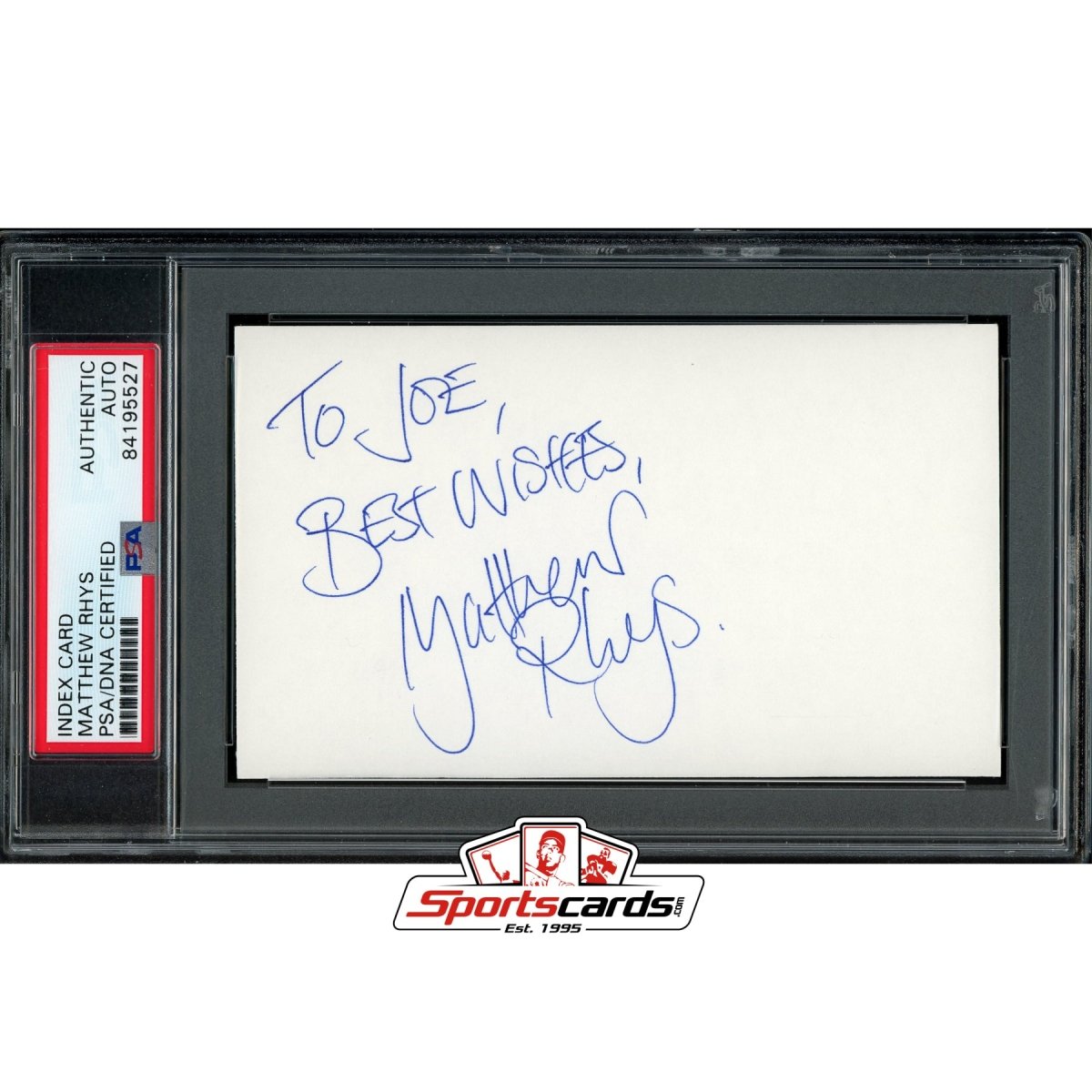 Matthew Rhys Signed Auto 3x5 Index Card PSA/DNA Actor The Americans