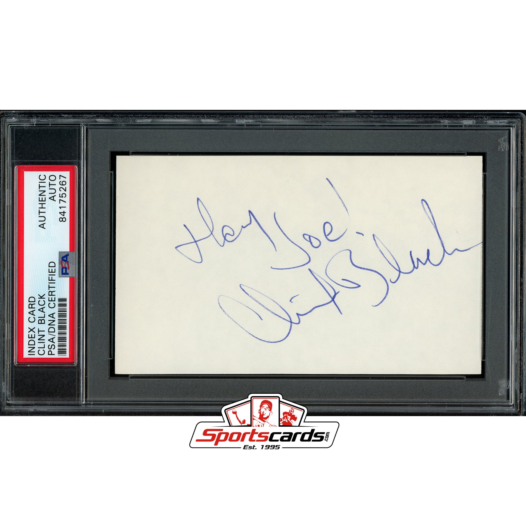 Clint Black Signed Auto 3x5 Index Card PSA/DNA Country Singer