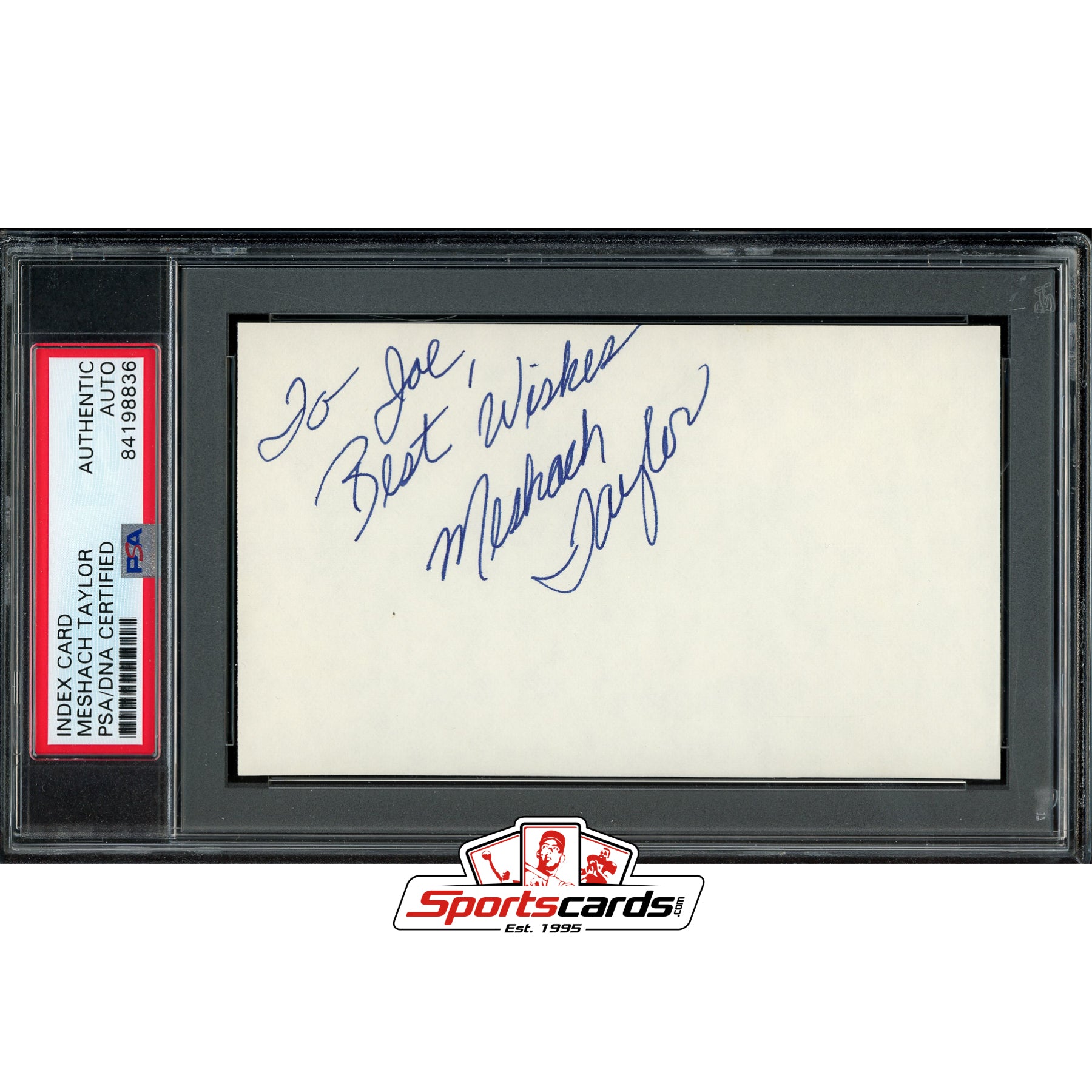 Meshach Taylor (d.2014) Signed Auto 3x5 Index Card PSA/DNA Actor