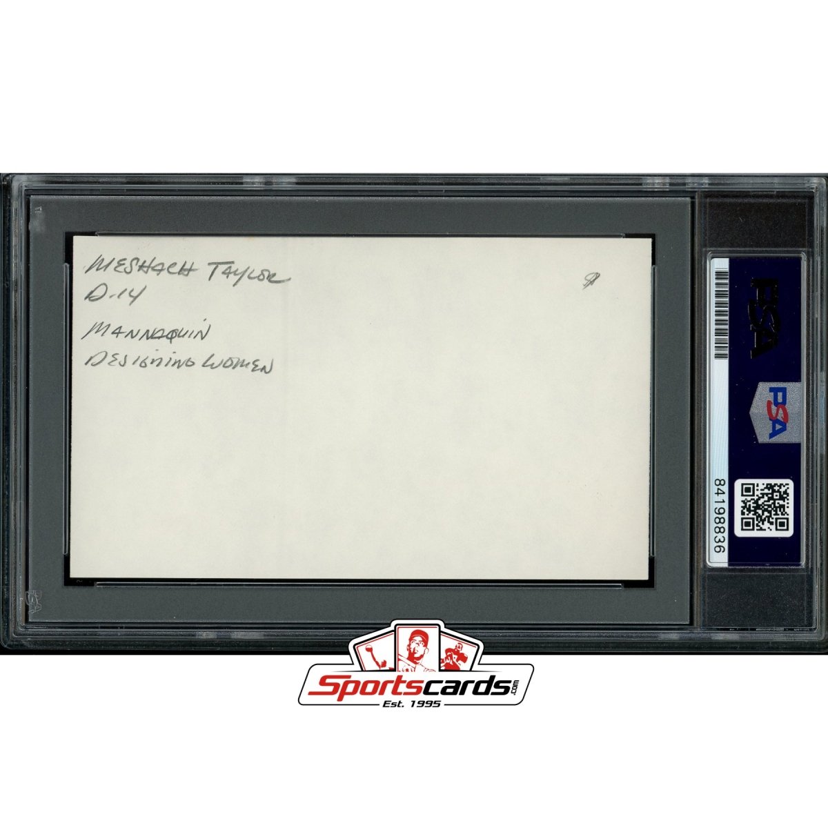 Meshach Taylor (d.2014) Signed Auto 3x5 Index Card PSA/DNA Actor