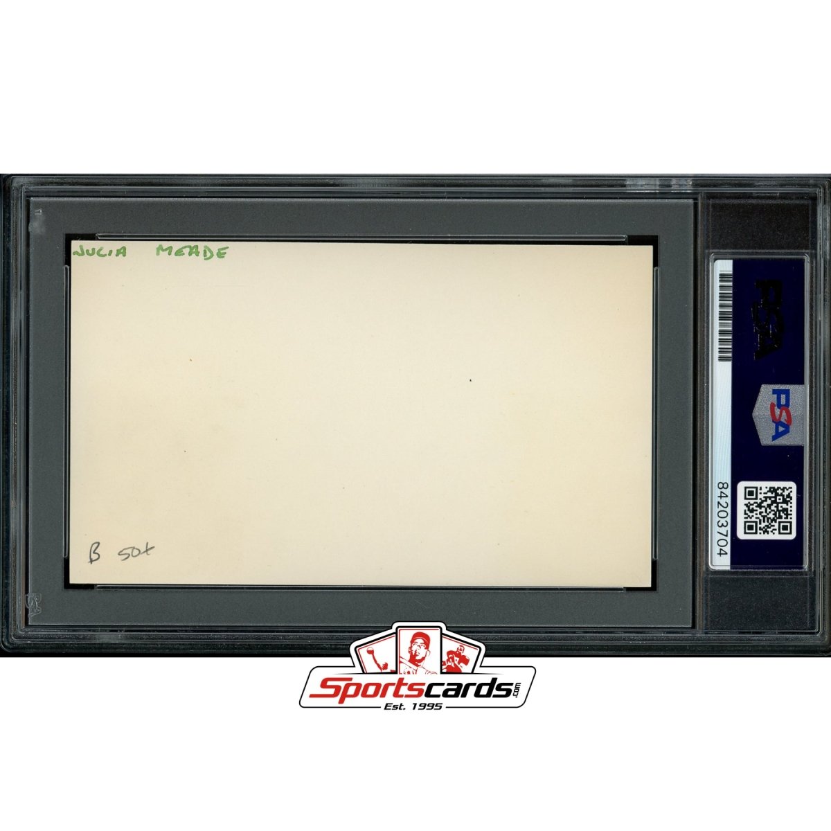 Julia Meade (d.2016) Signed Auto 3x5 Index Card PSA/DNA Actress