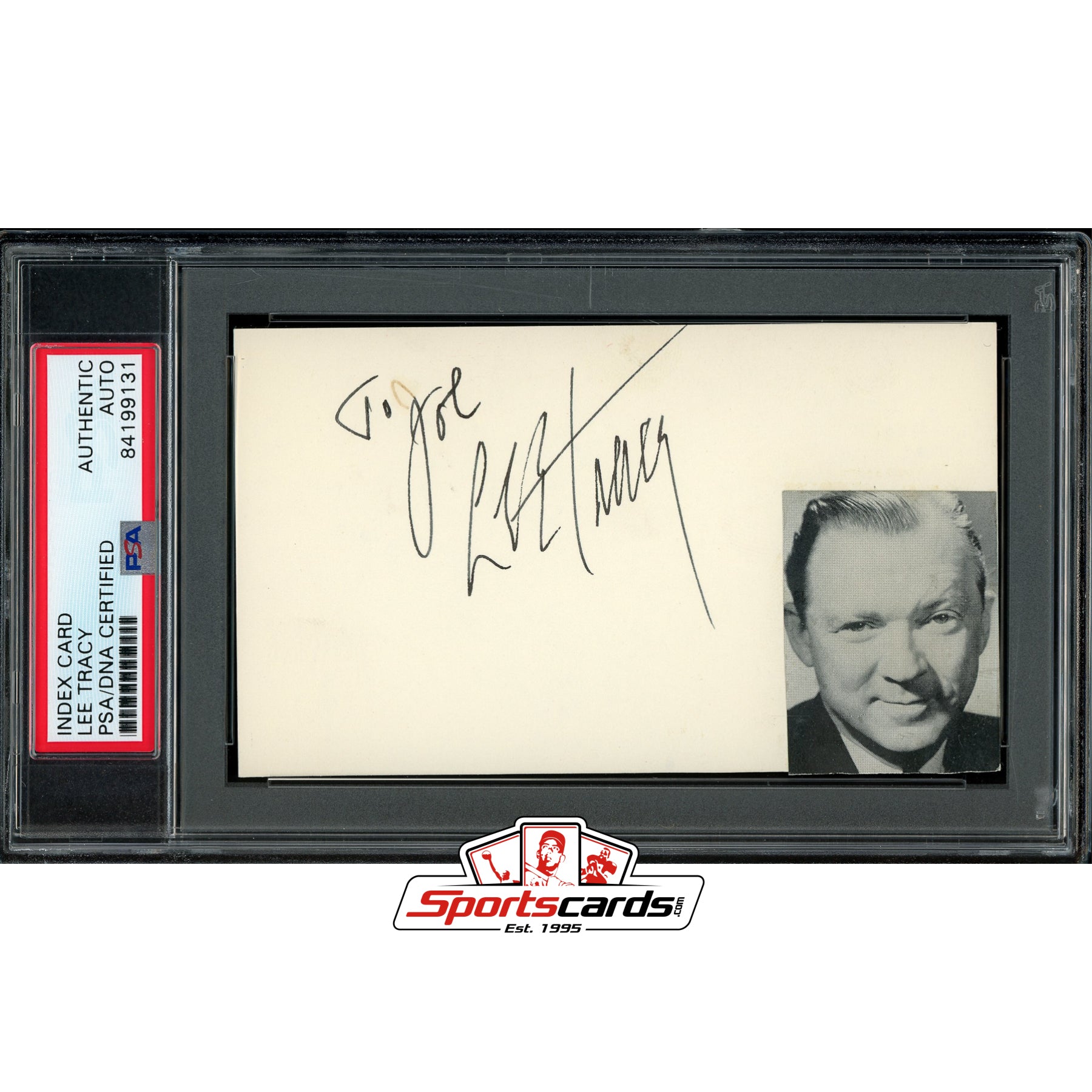 Lee Tracy (d.1968) Signed Auto 3x5 Index Card PSA/DNA Actor The Best Man