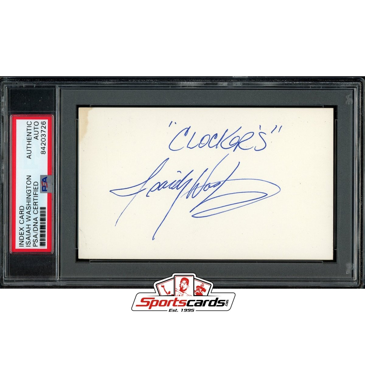 Isaiah Washington Signed Auto 3x5 Index Card PSA/DNA Actor Grey's Anatomy