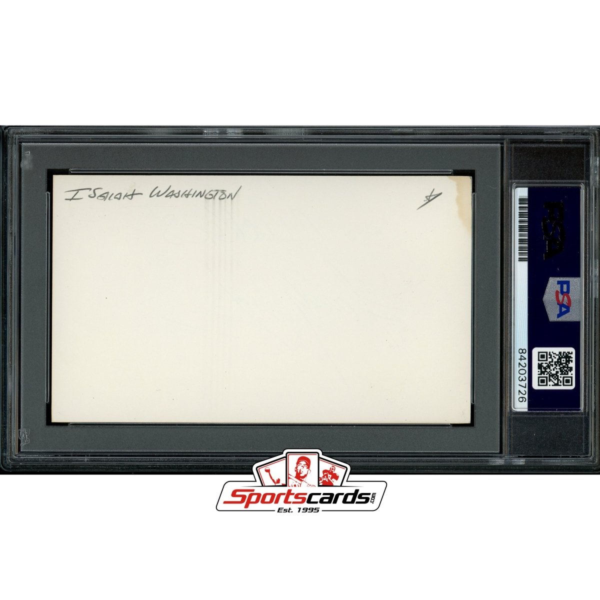 Isaiah Washington Signed Auto 3x5 Index Card PSA/DNA Actor Grey&#39;s Anatomy