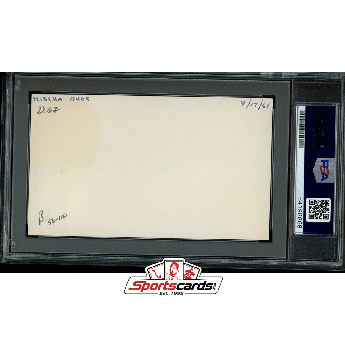 Mischa Auer (d.1967) Signed Auto 3x5 Index Card PSA/DNA Actor My Man Godfrey