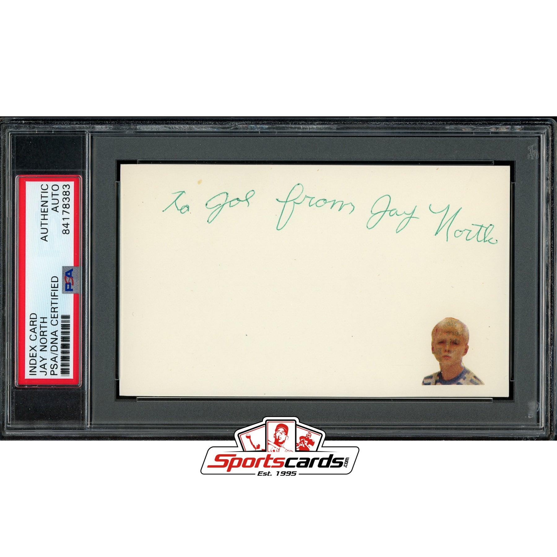 Jay North Signed Auto 3x5 Index Card PSA/DNA Actor Dennis the Menace