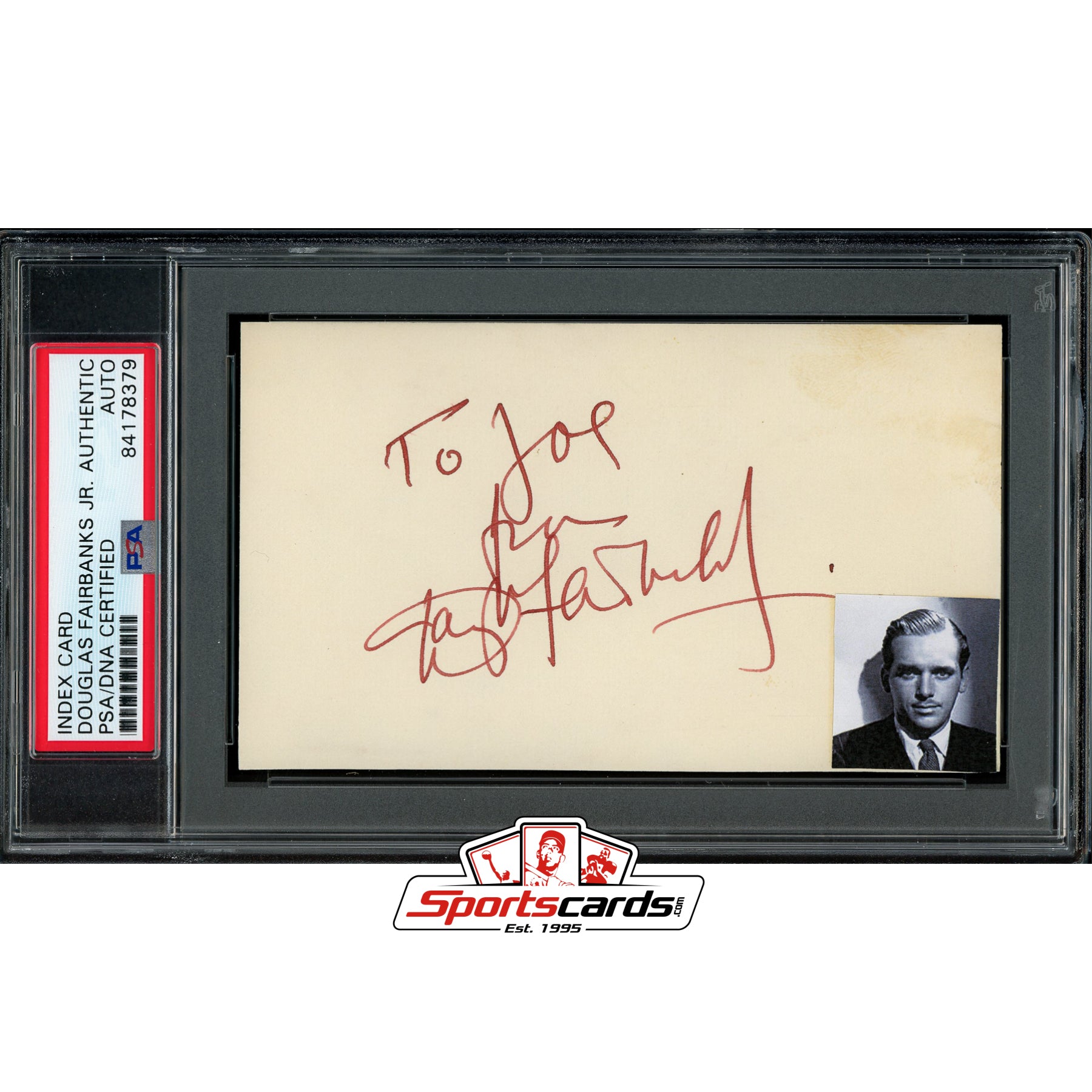 Douglas Fairbanks Jr. (d.2000) Signed Auto 3x5 Index Card PSA/DNA Actor