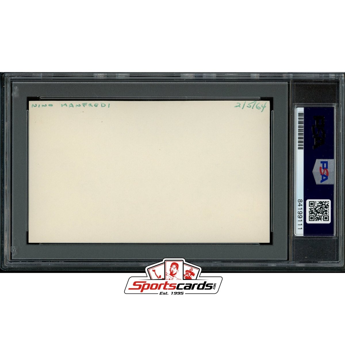 Nino Manfredi (d.2004) Signed Auto 3x5 Index Card PSA/DNA Italian Actor