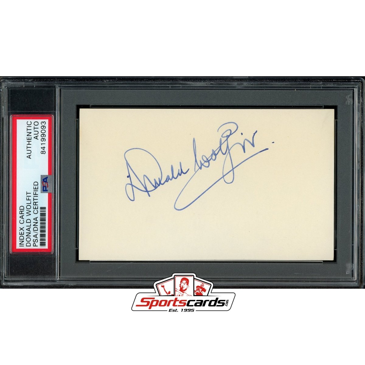 Donald Wolfit (d.1968) Signed Auto 3x5 Index Card PSA/DNA Actor