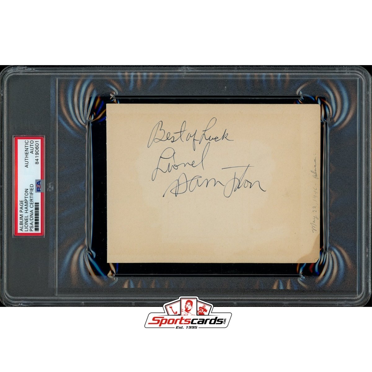 Lionel Hampton (d.2002) Auto Signed Cut PSA/DNA Jazz Musician