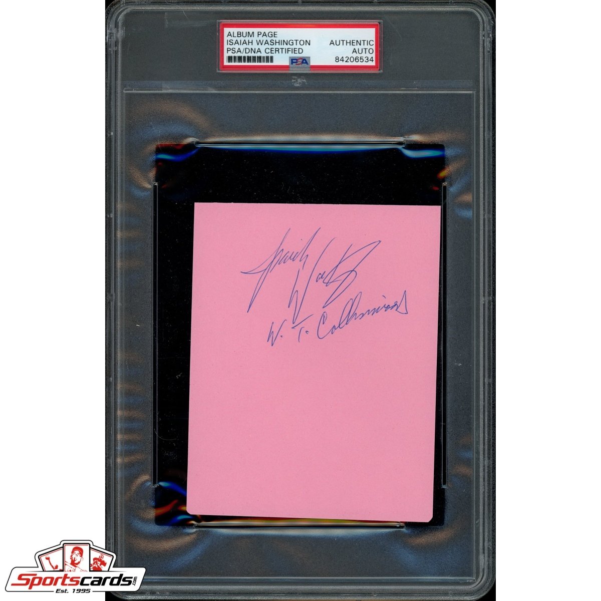 Isaiah Washington Auto Signed Cut PSA/DNA Actor Grey&#39;s Anatomy