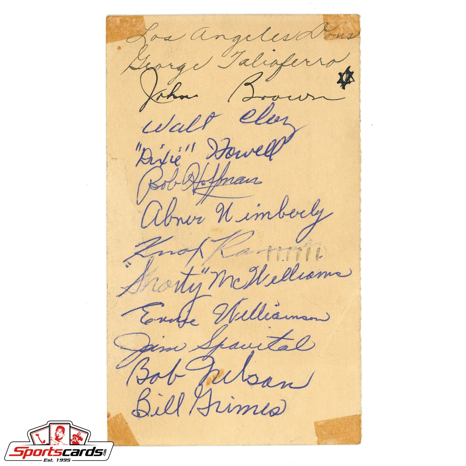 1949 Los Angeles Dons Football Team Autographed Signed GPC