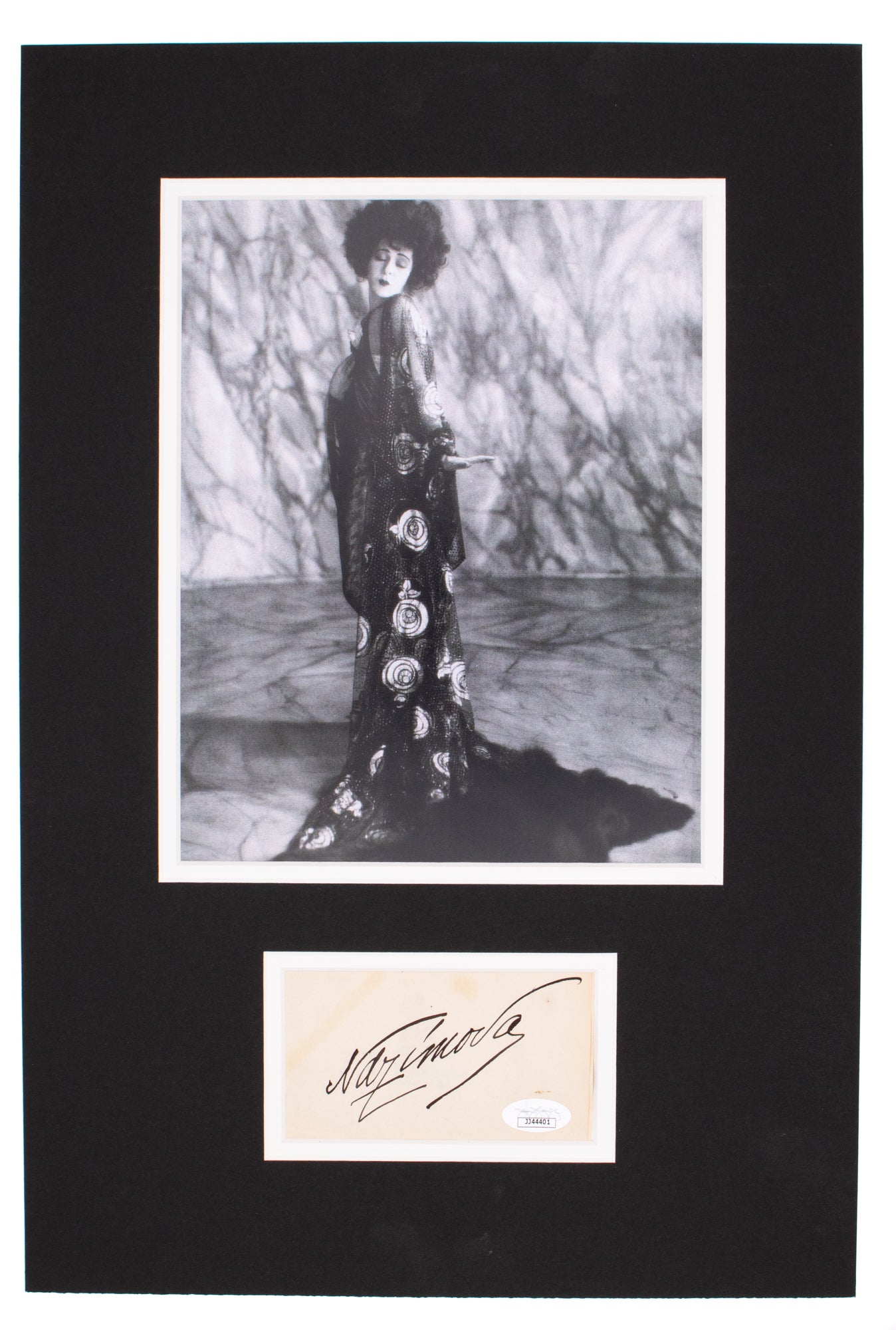 Actress Alla Nazimova Signed Auto Matted Photo Display JSA Authenticated