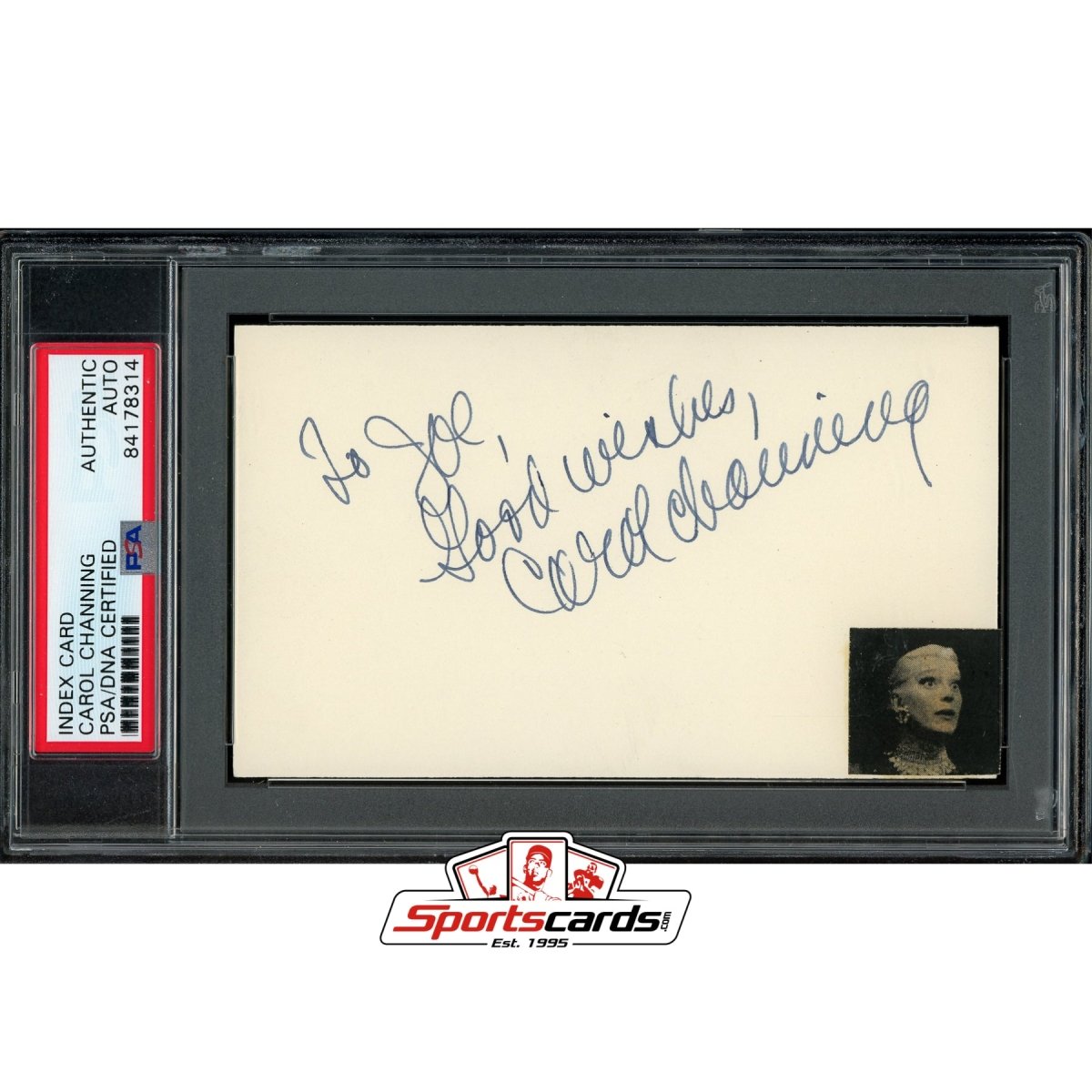 Carol Channing (d.2019) Signed Auto 3x5 Index Card PSA/DNA Actress