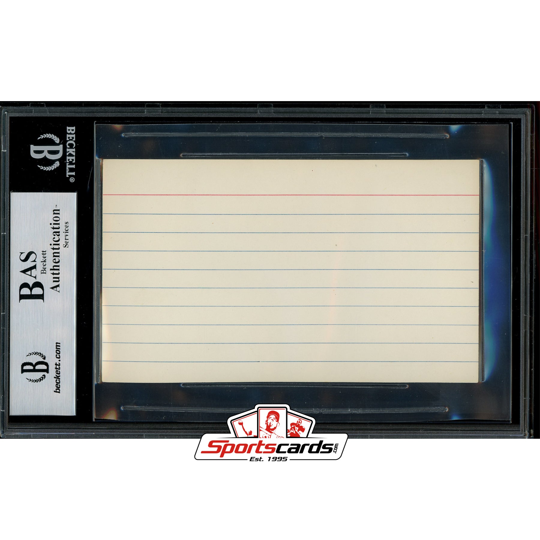 Boston Red Sox HOF Joe Wood Signed Auto 3x5 Index Card Beckett BAS Encapsulated
