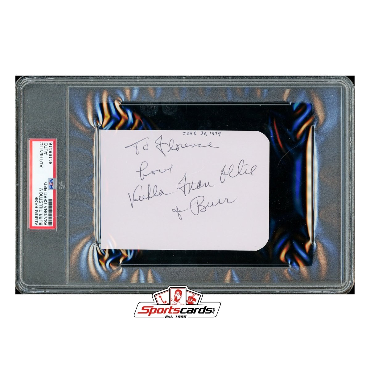 Burr Tillstrom Signed Auto Album Page PSA/DNA - Kukla, Fran and Ollie