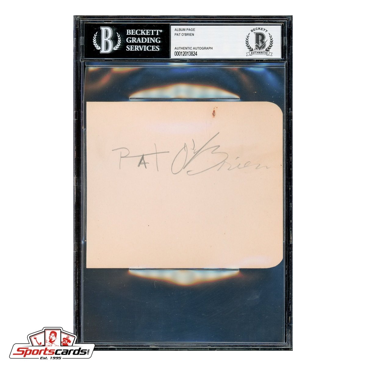 Pat O'Brien Signed Auto Album Page Beckett BAS Authentic - Played Knute Rockne