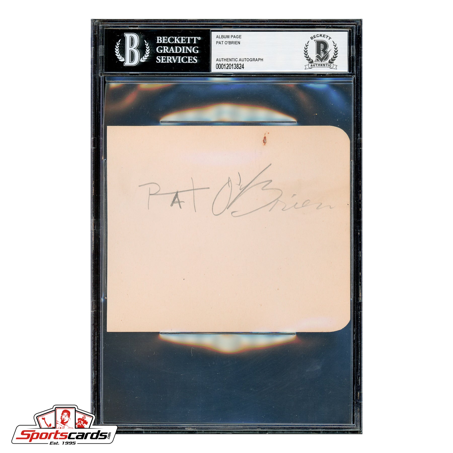 Pat O'Brien Signed Auto Album Page Beckett BAS Authentic - Played Knute Rockne
