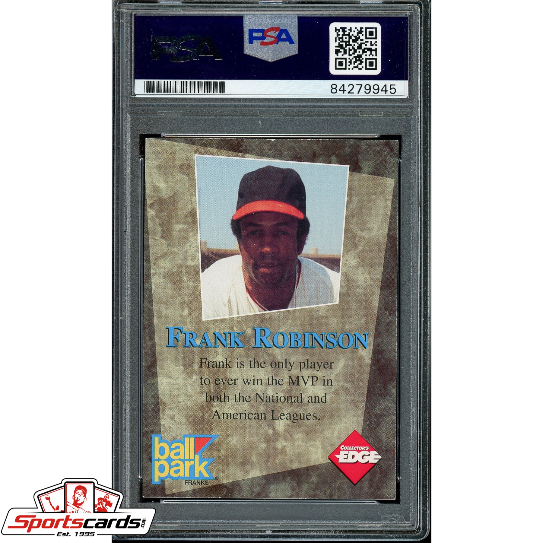 Frank Robinson Signed Autographed Collector's Edge Ball Park Card PSA/DNA