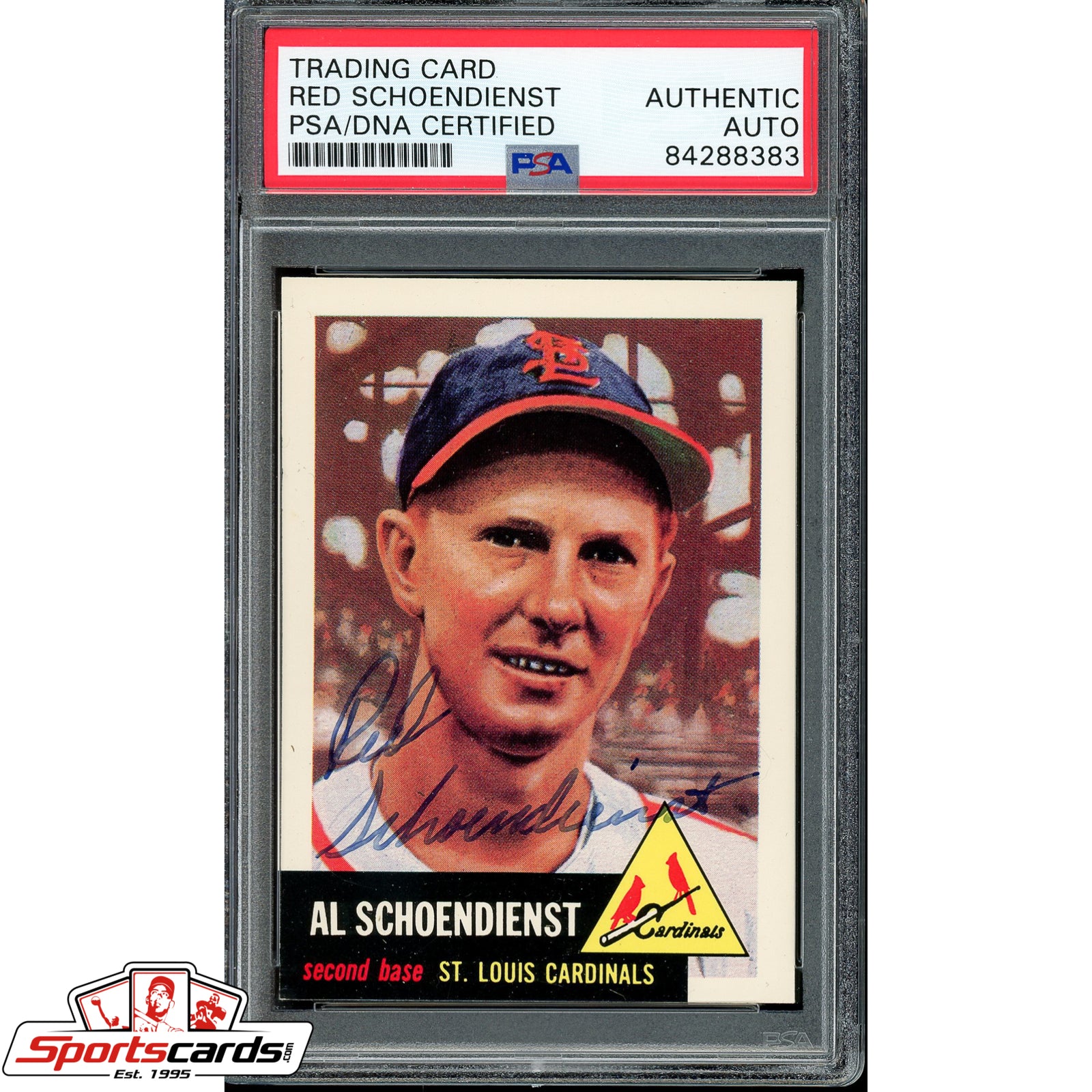 Red Schoendienst St Louis Cardinals Autographed Authentic