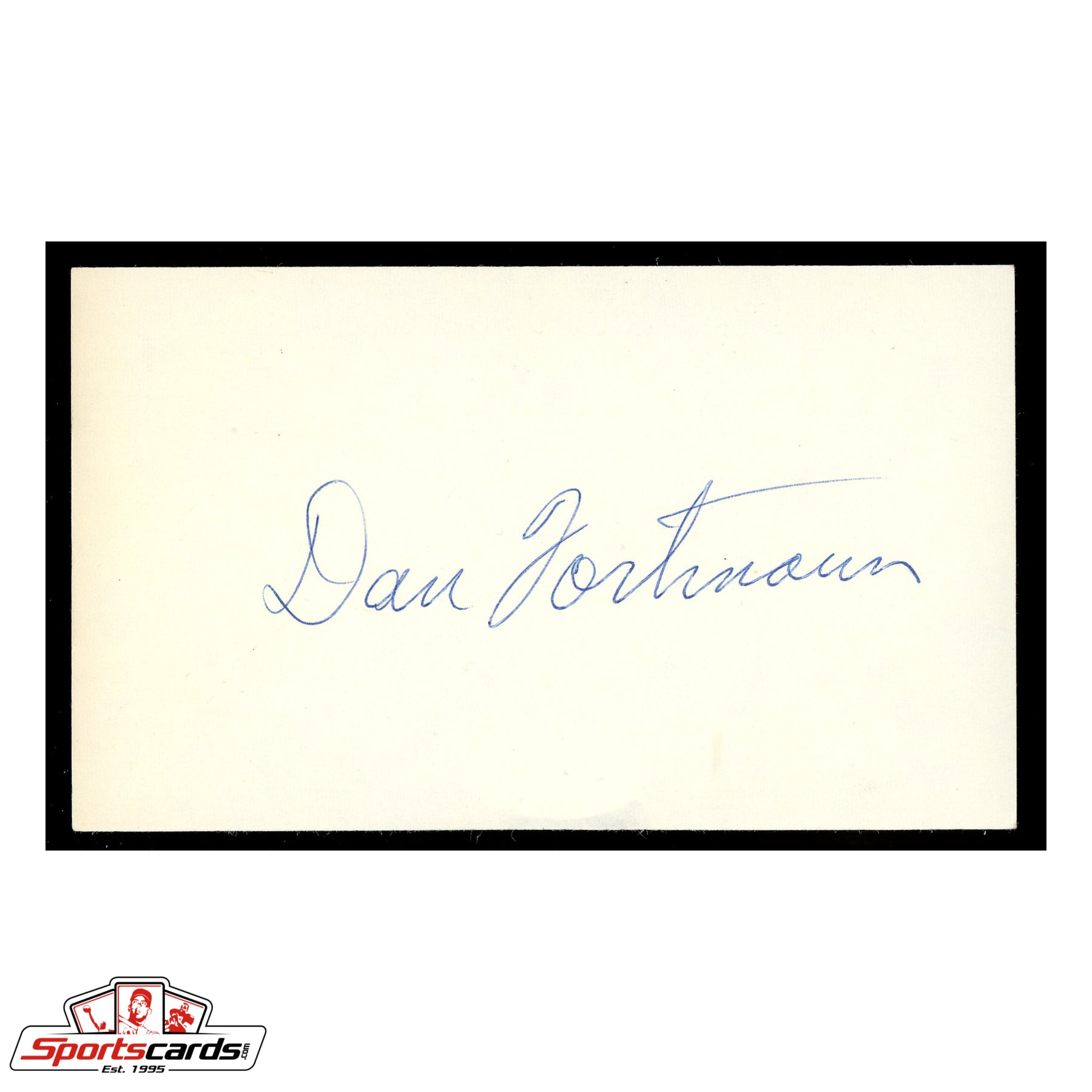 Dan Fortmann Signed Auto 3x5 Index Card JSA - Chicago Bears HOF Legend