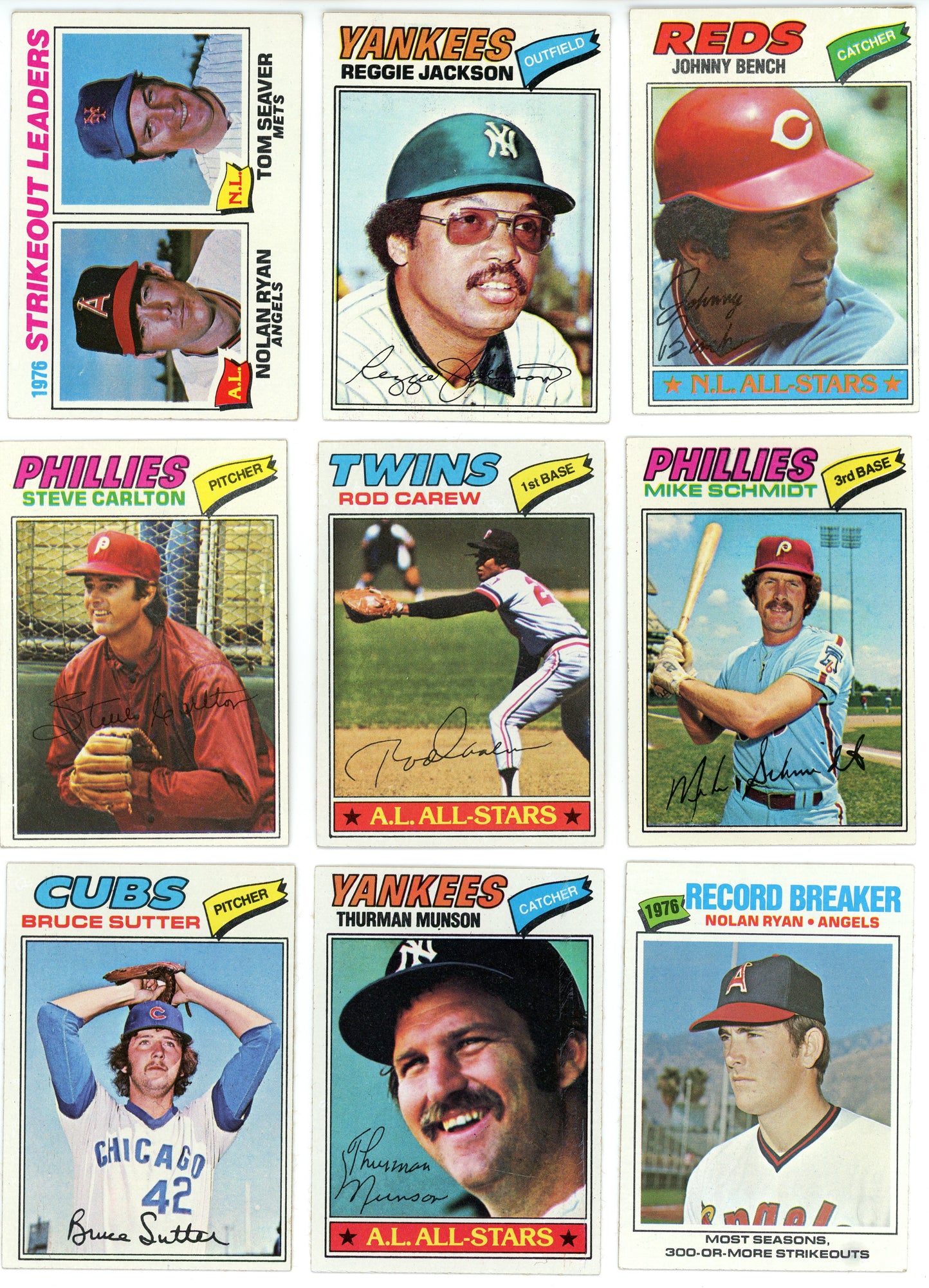 1977 Topps Baseball Card Complete Set Ryan Dawson Yount Brett Rose
