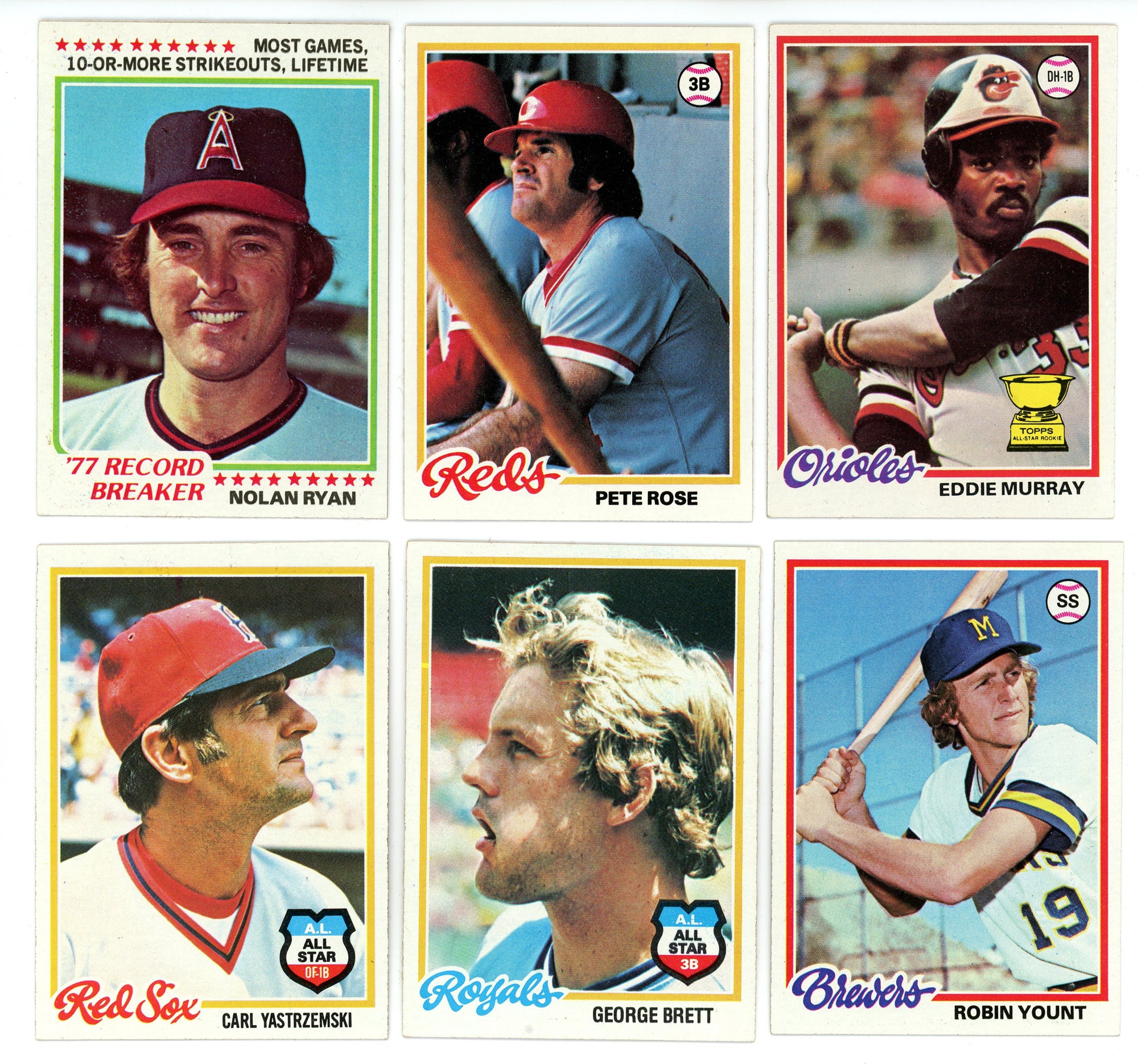 1978 Topps Baseball Rack Pack With Eddie Murray Rookie On Top