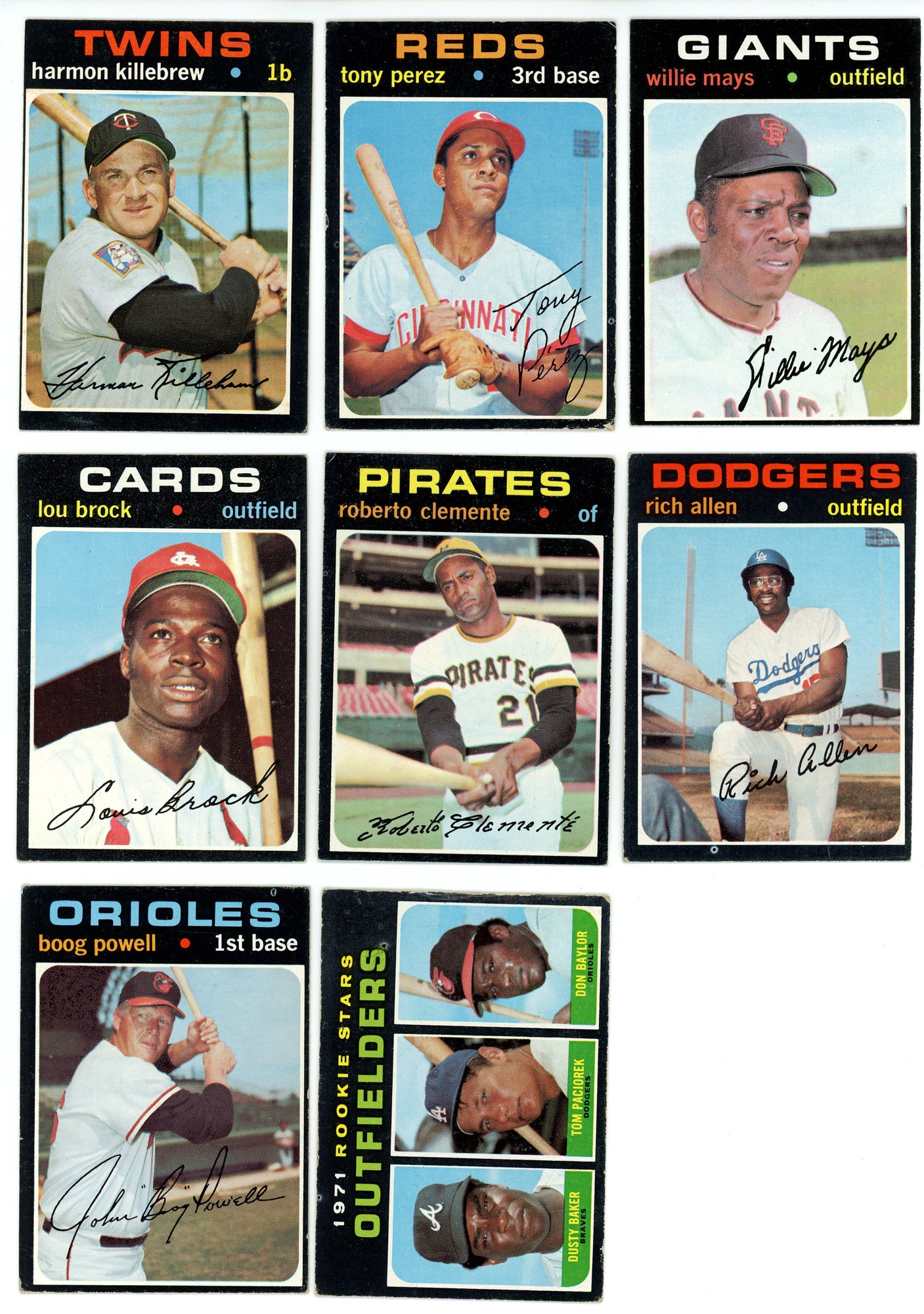 Roberto Clemente 1971 Topps #630 Baseball Card Canvas Print