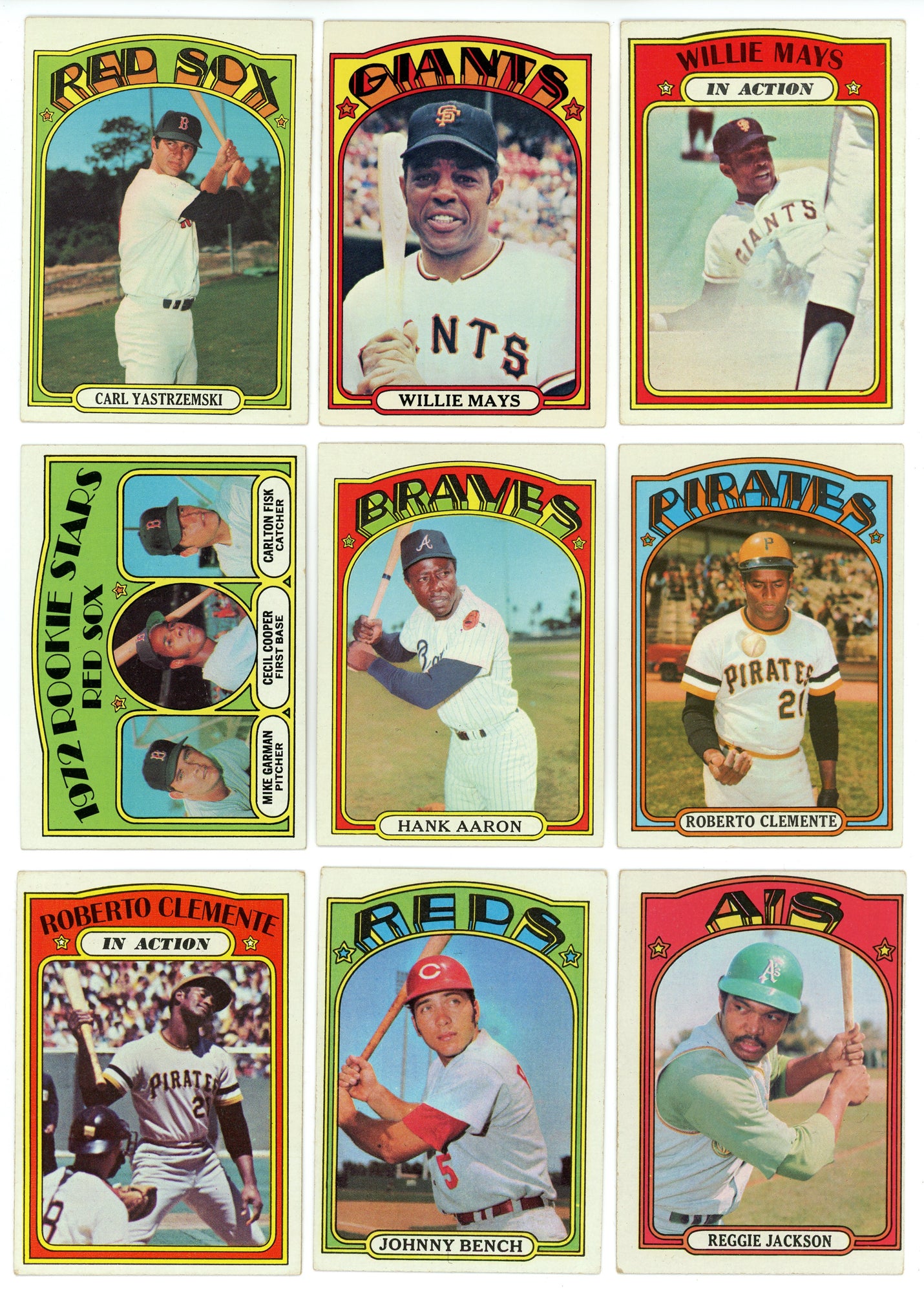 1972 Topps #310 Roberto Clemente In-Action (Pirates)