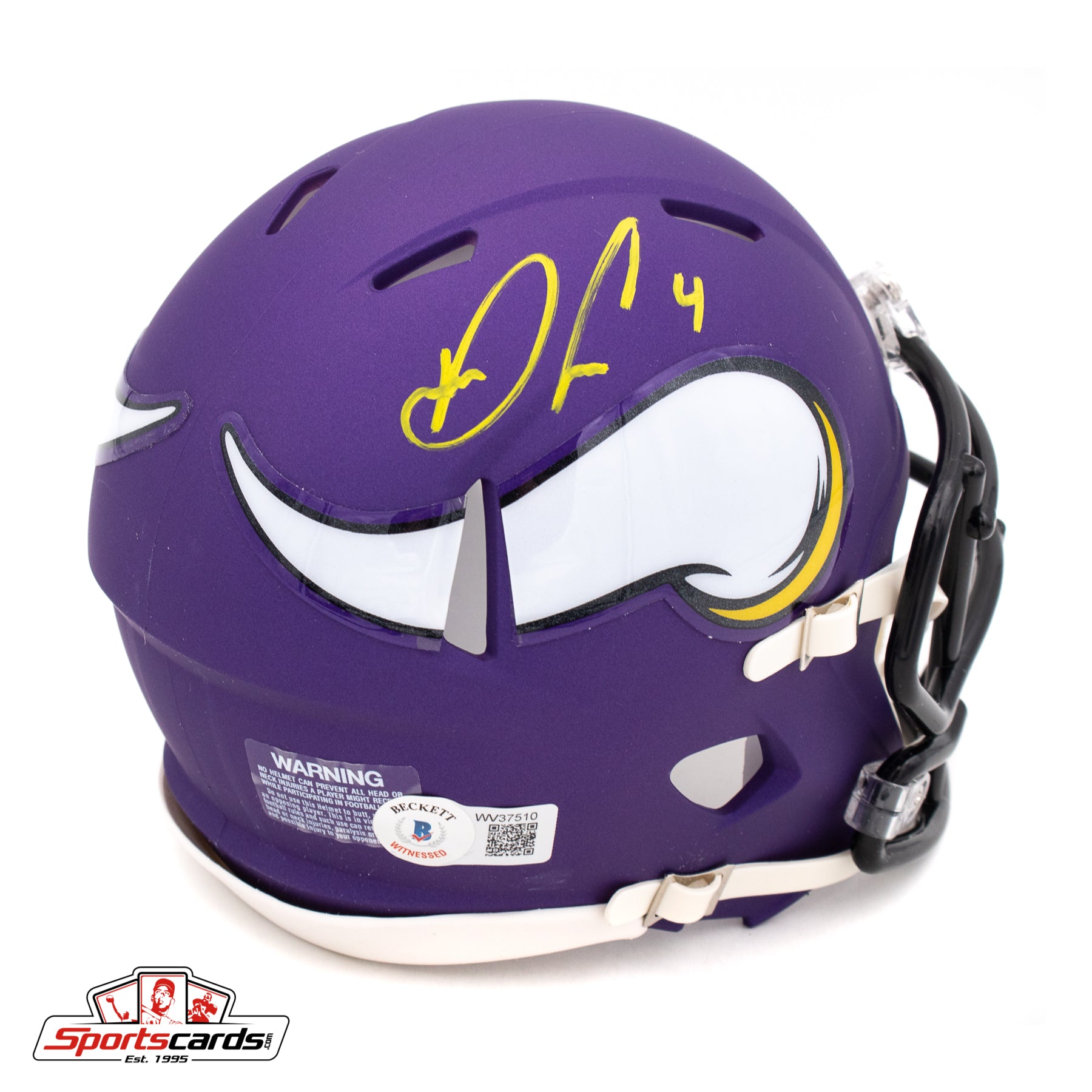 Dalvin Cook Signed Autographed Minnesota Vikings Speed Mini Helmet BAS Witnessed COA