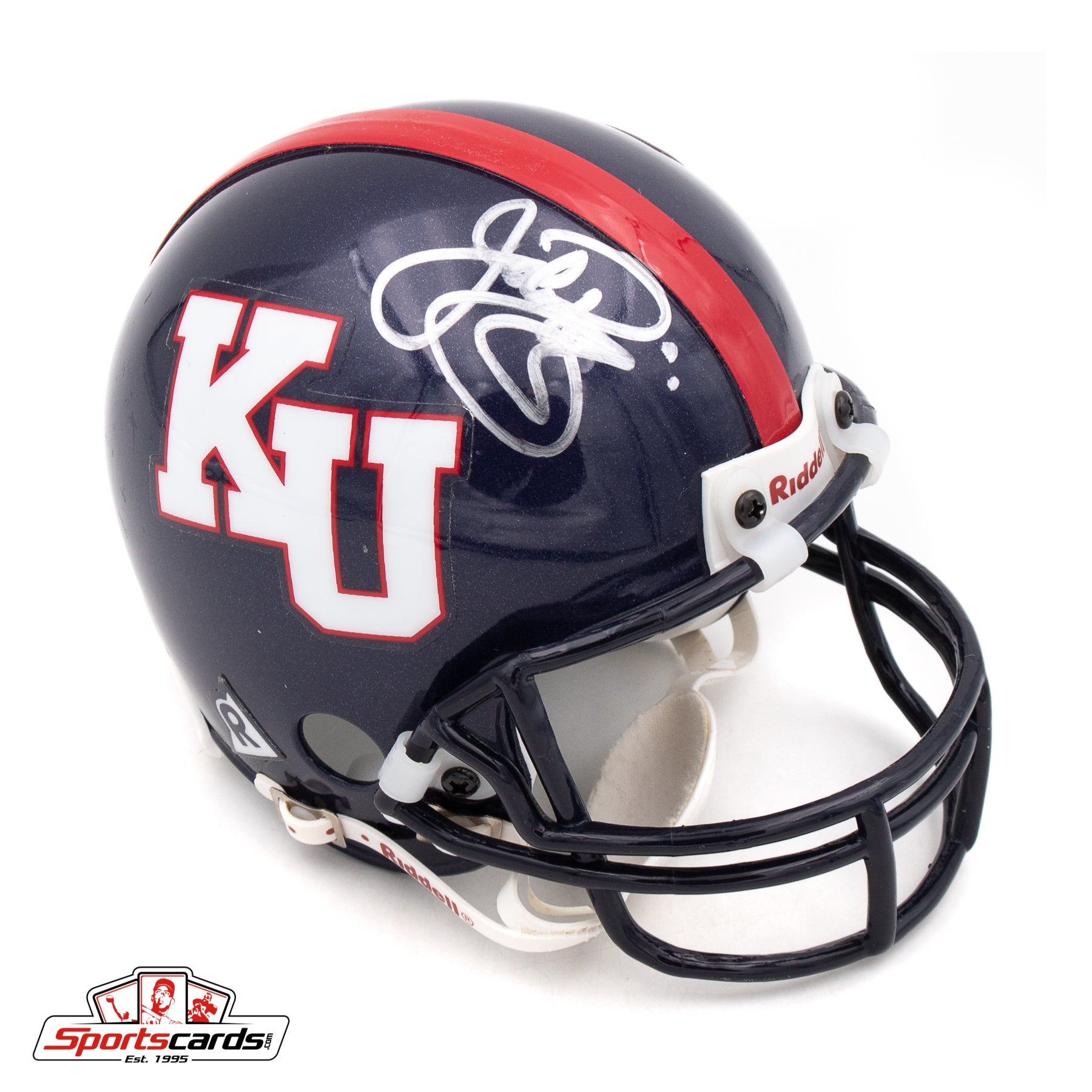 John Riggins Signed Autographed University of Kansas Mini Helmet