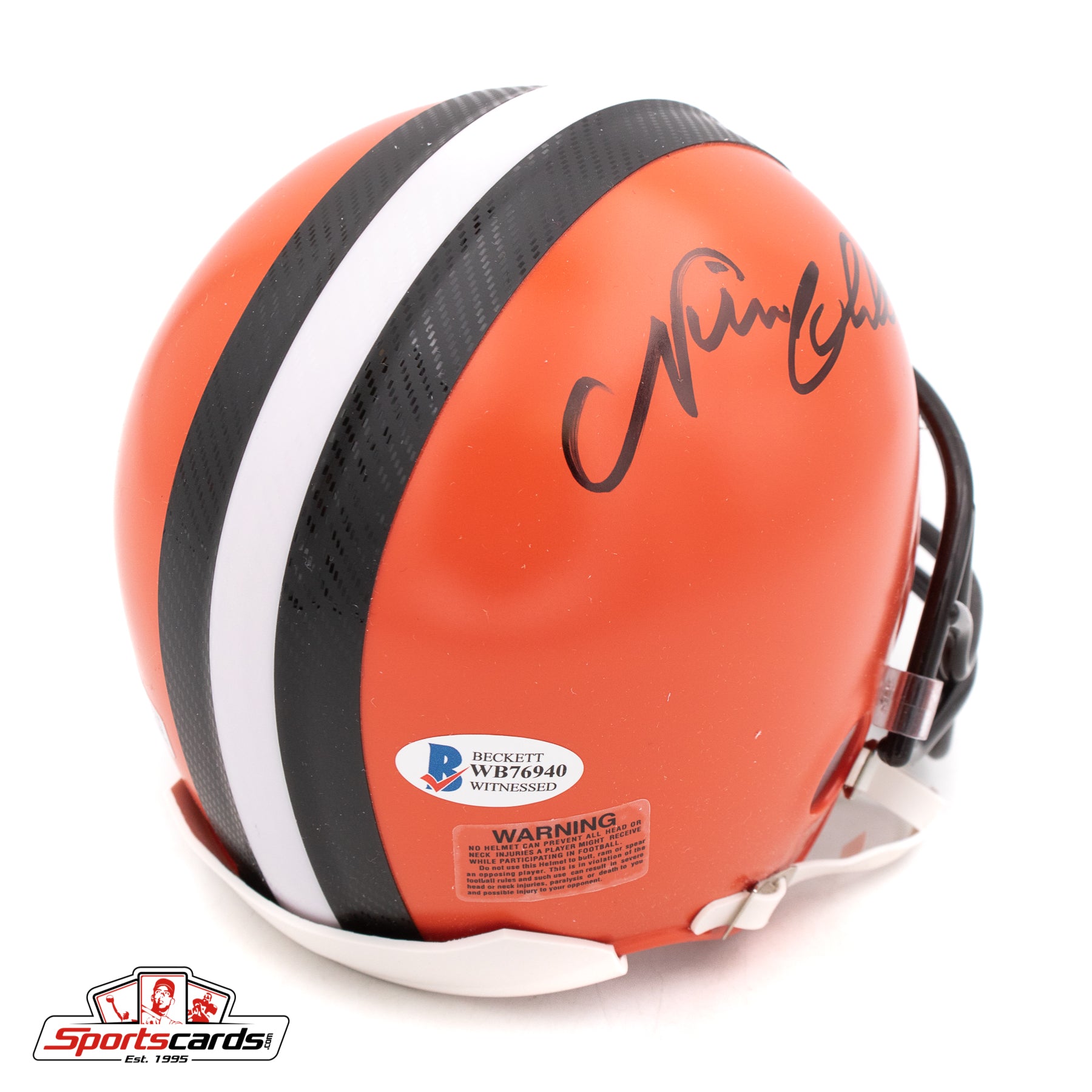 Nick Chubb Signed Autographed Cleveland Browns Mini Helmet BAS Witnessed COA
