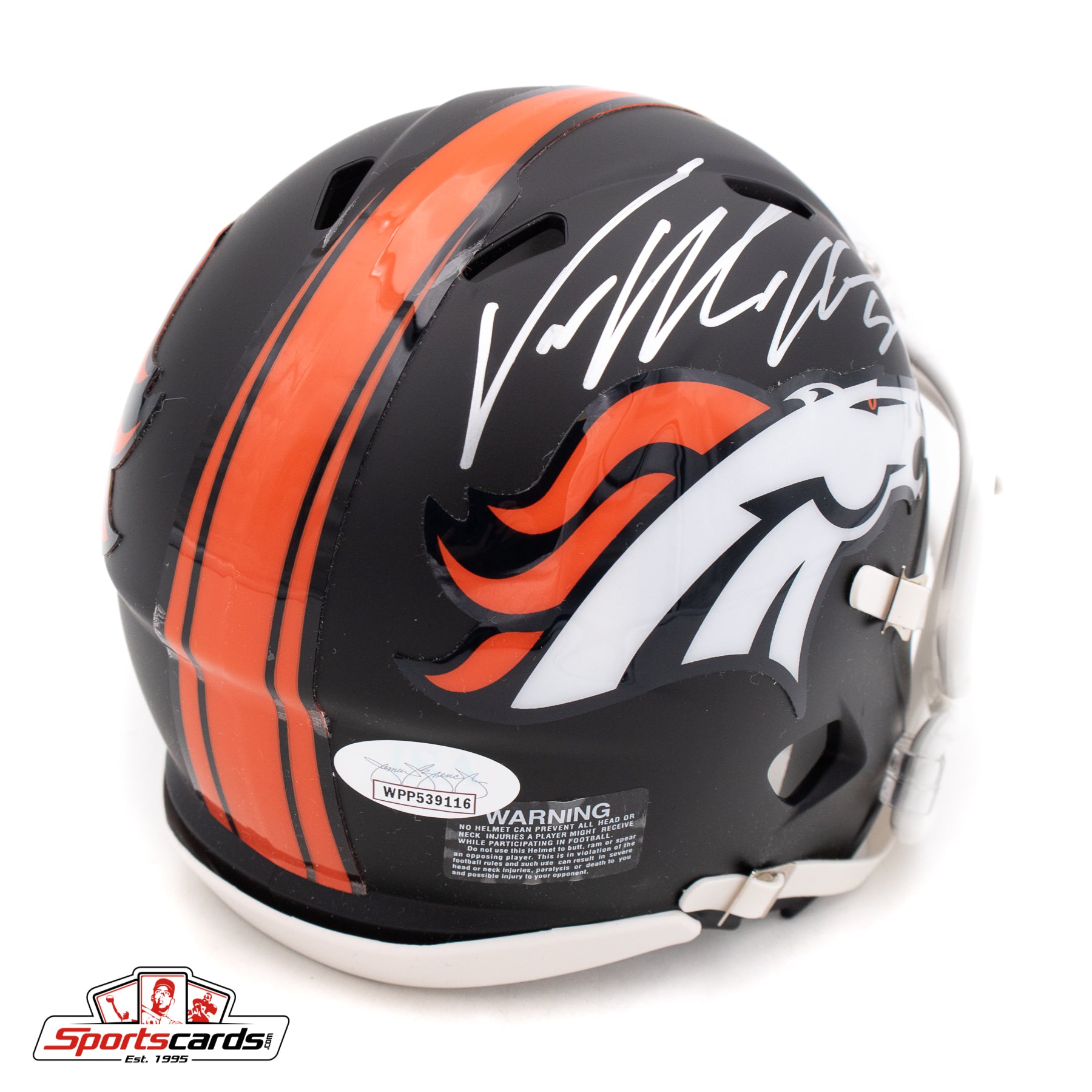 Von Miller Autographed/Signed Denver Broncos Blaze Mini Helmet