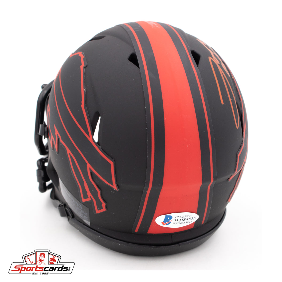 Josh Allen Signed Autographed Buffalo Bills Eclipse Mini Helmet BAS Wi