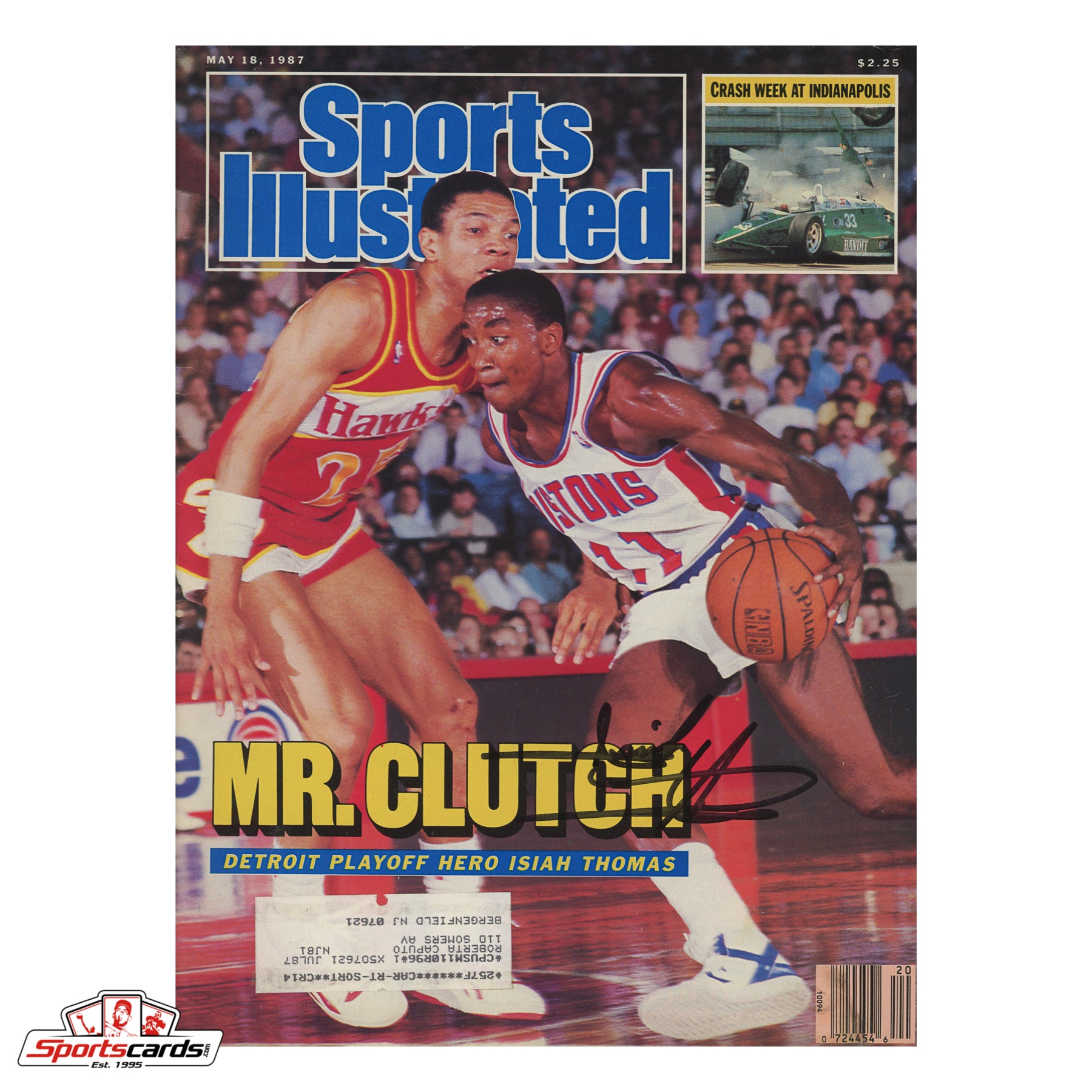 Isiah Thomas Signed 1987 Sports Illustrated SI Magazine - JSA COA